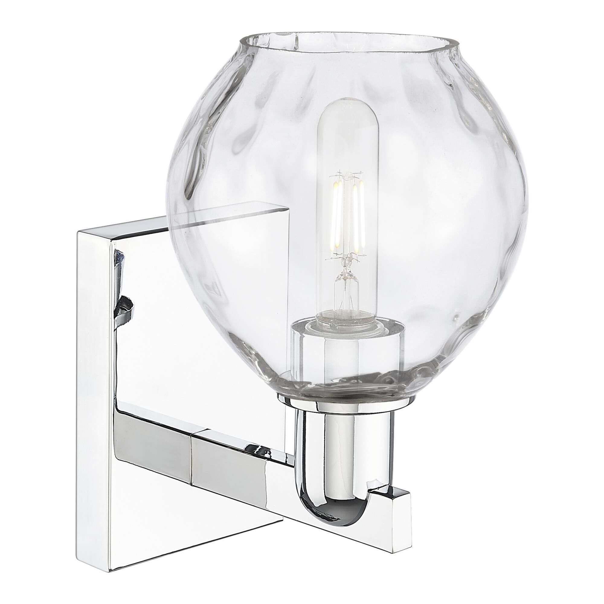 Shown in Polished Chrome finish and Clear glass