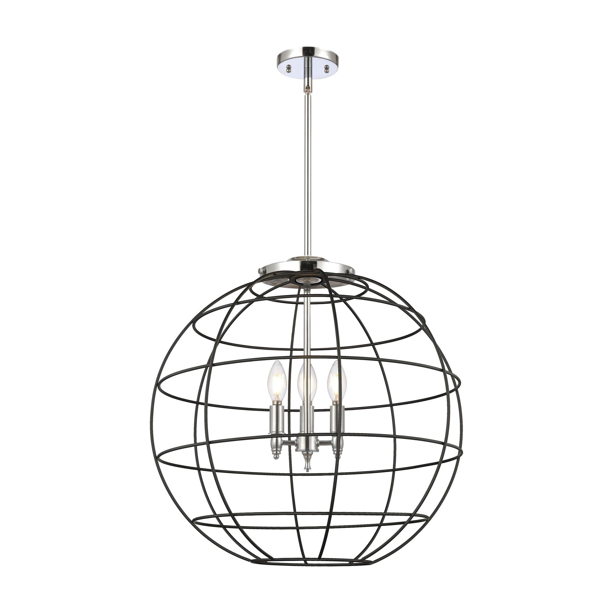 Shown in Polished Chrome finish and Matte Black shade