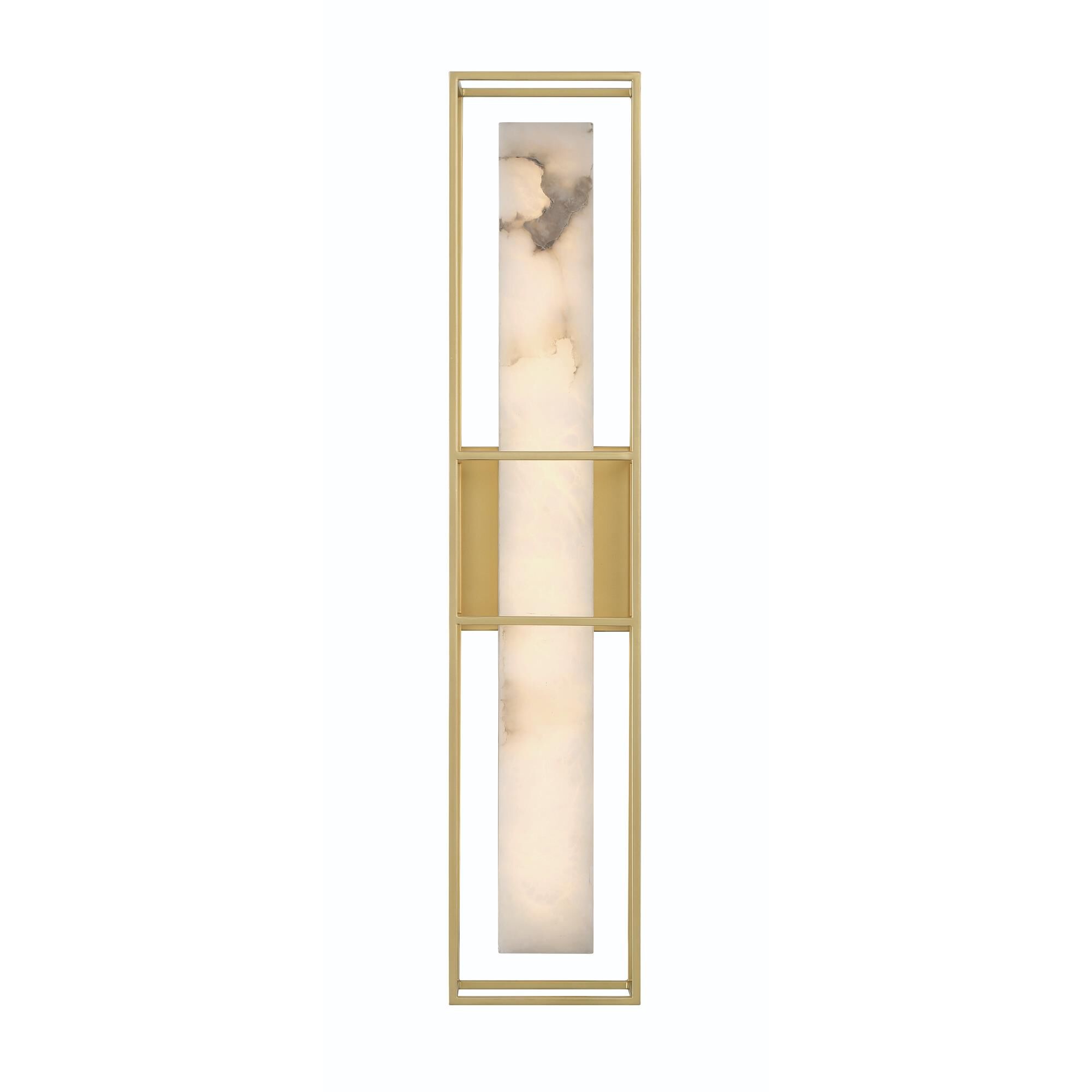 Shown in Gold finish and White Alabaster shade