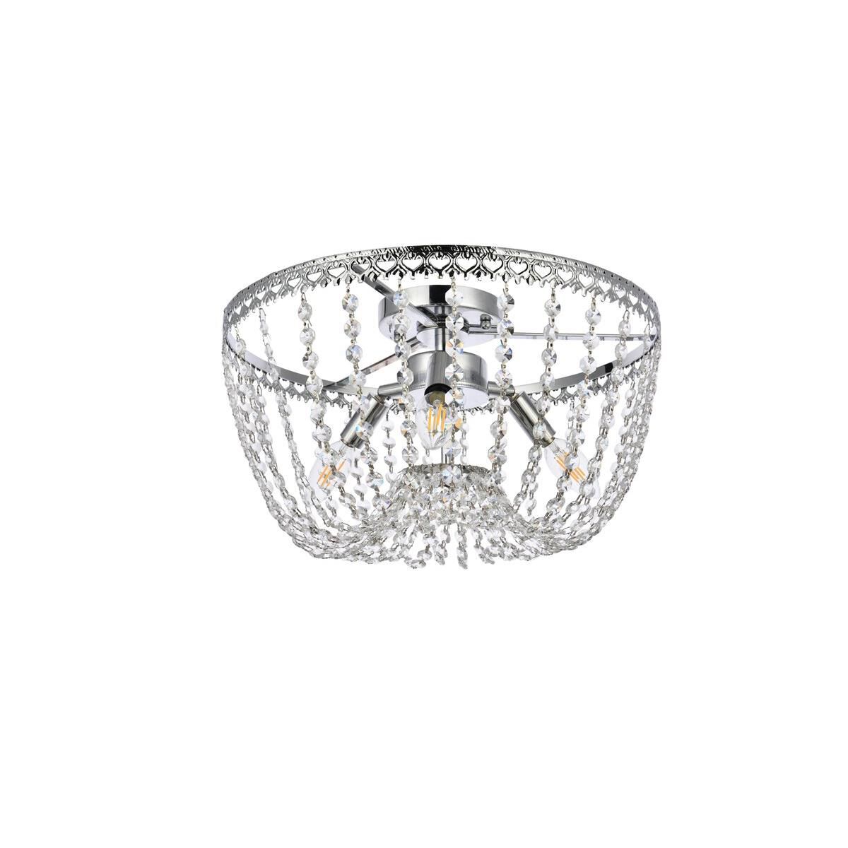 Kylie 16 Inch 3 Light Flush Mount by Elegant Lighting