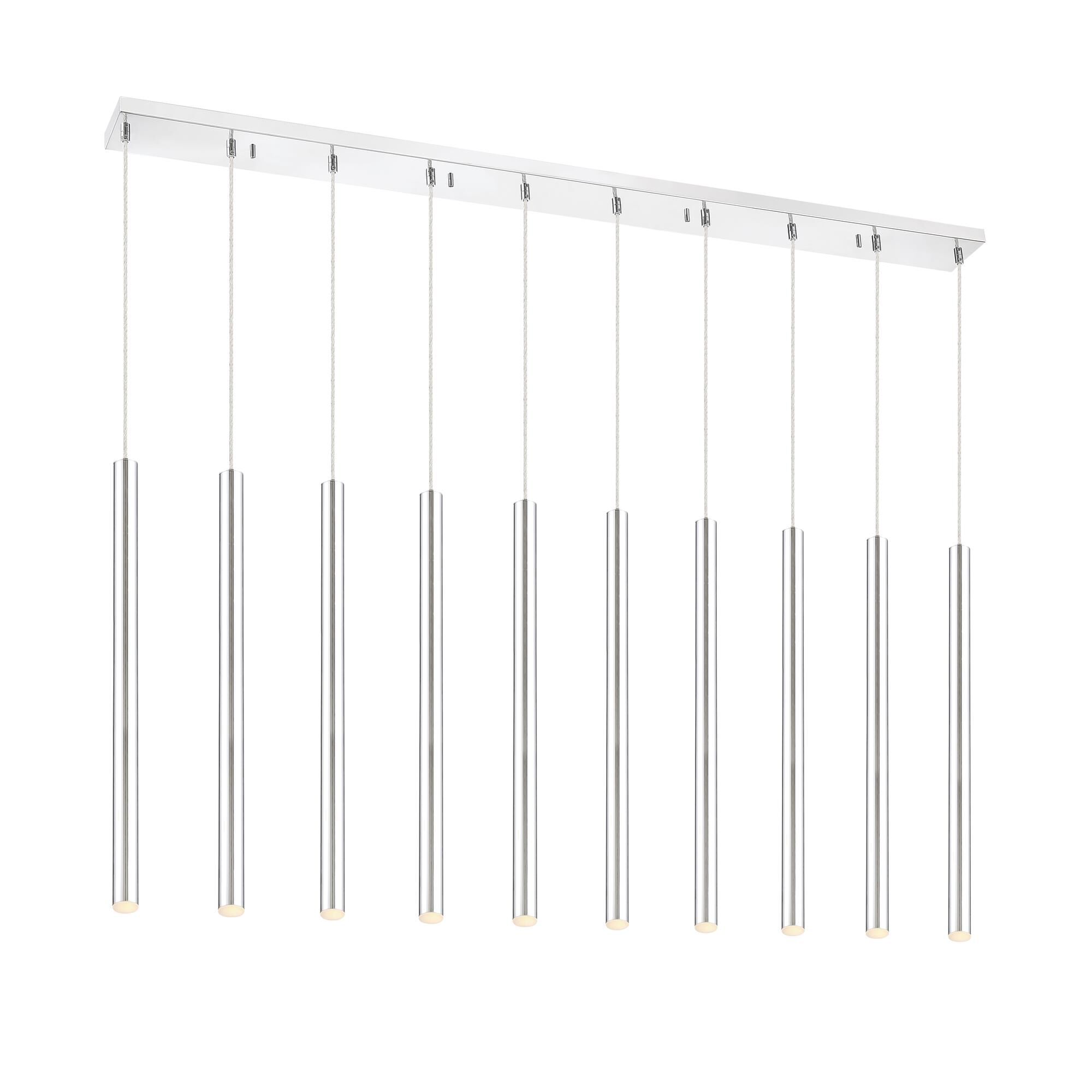 Shown in Chrome finish and Steel glass and Steel shade