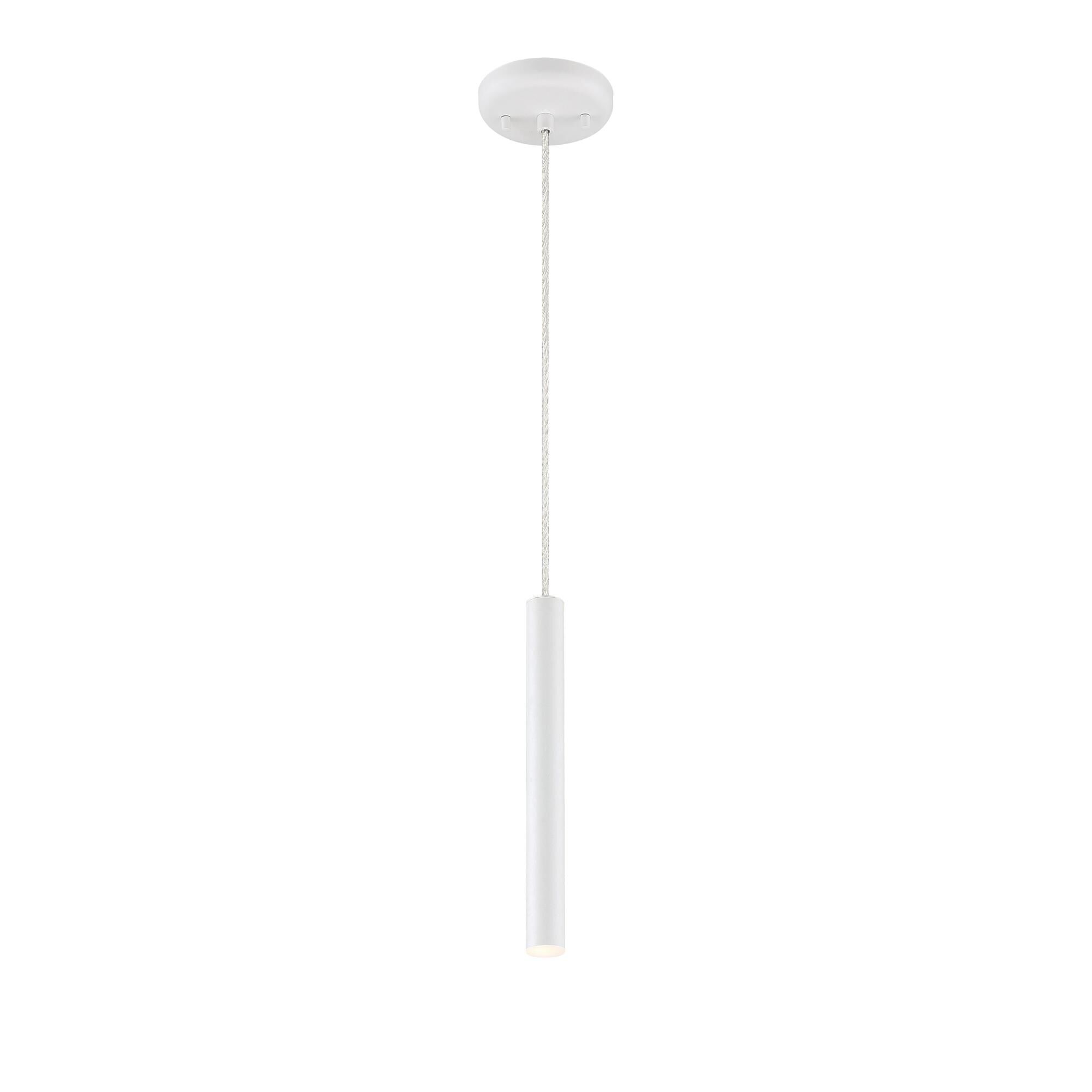 Shown in Matte White finish and Steel glass and Steel shade