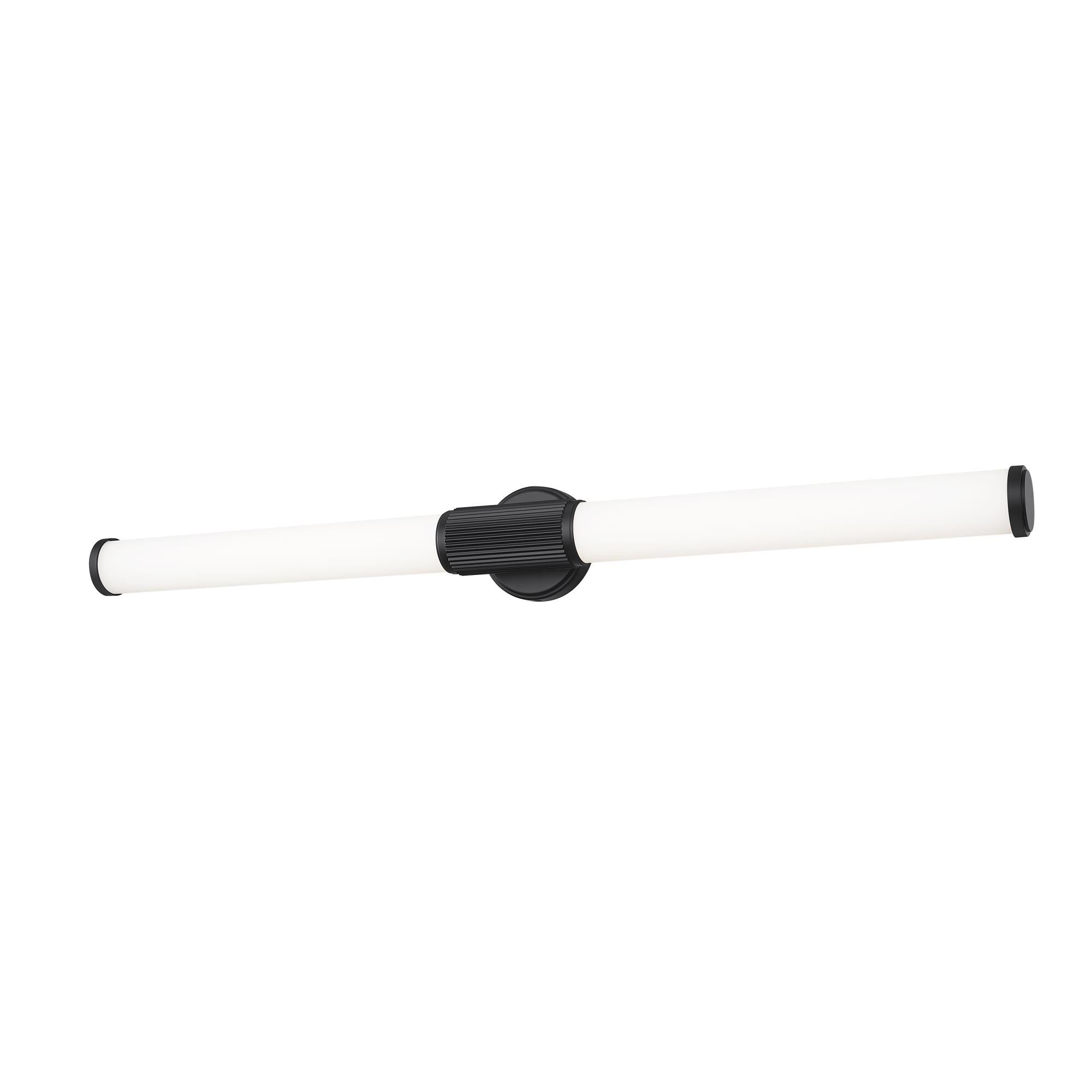 Shown in Matte Black finish and Opal White glass and Opal White shade