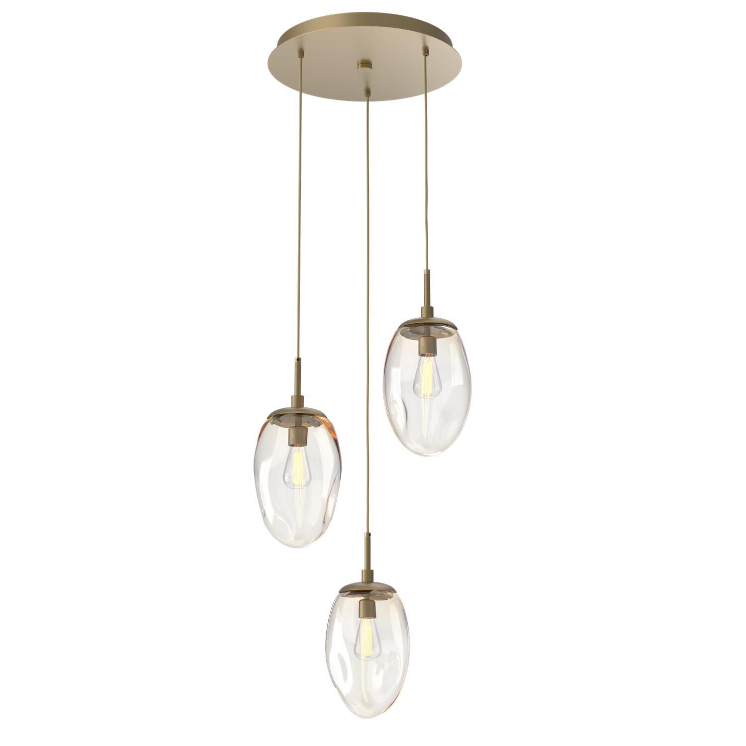 Levi Wilson Nebula 20 Inch 3 Light Multi Light Pendant by Hammerton Studio
