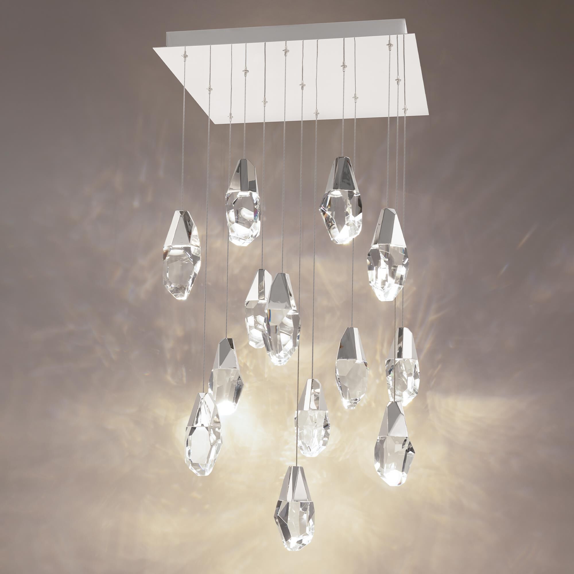 Shown in Polished Nickel finish and Optic Crystal crystal