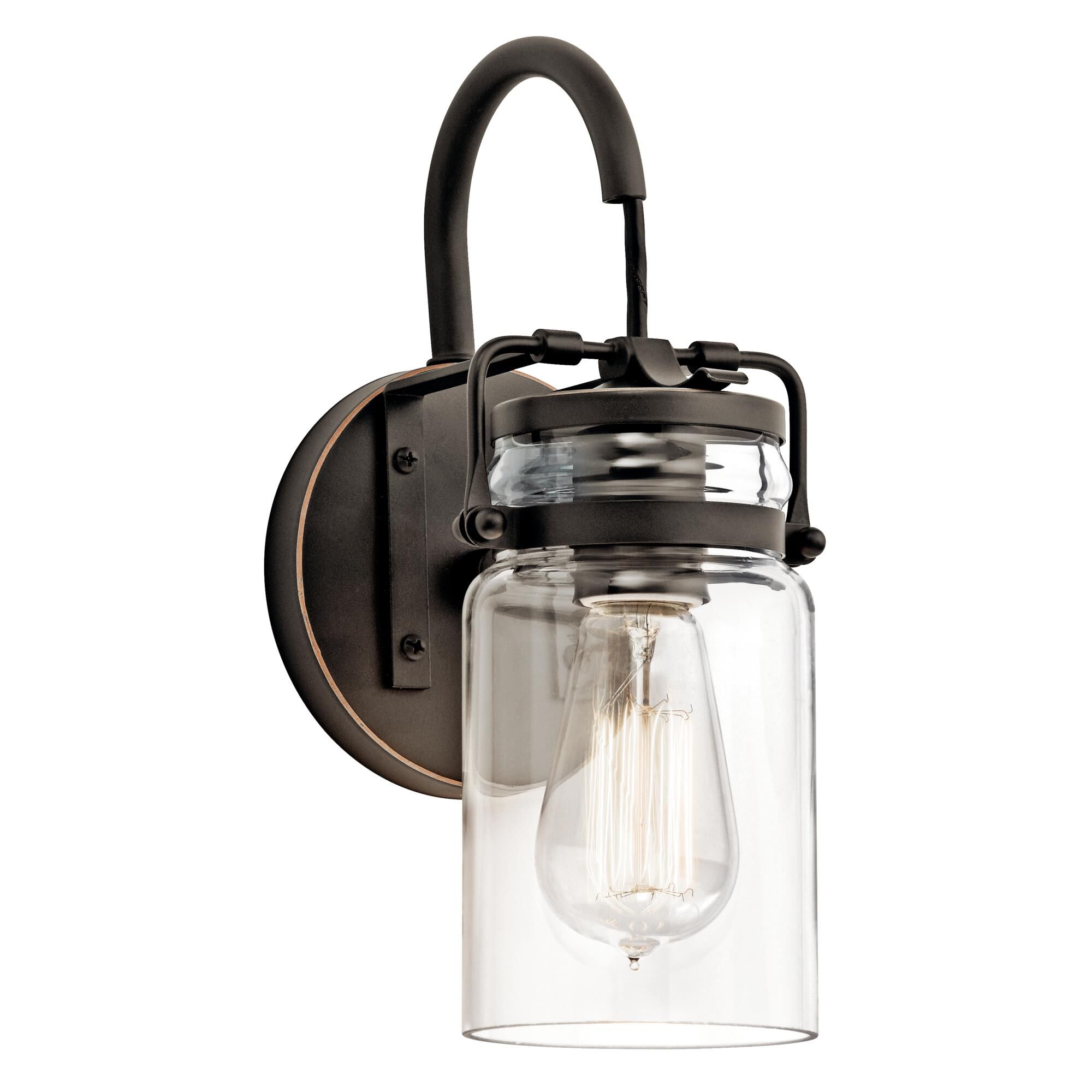 Shown in Olde Bronze finish and Clear glass