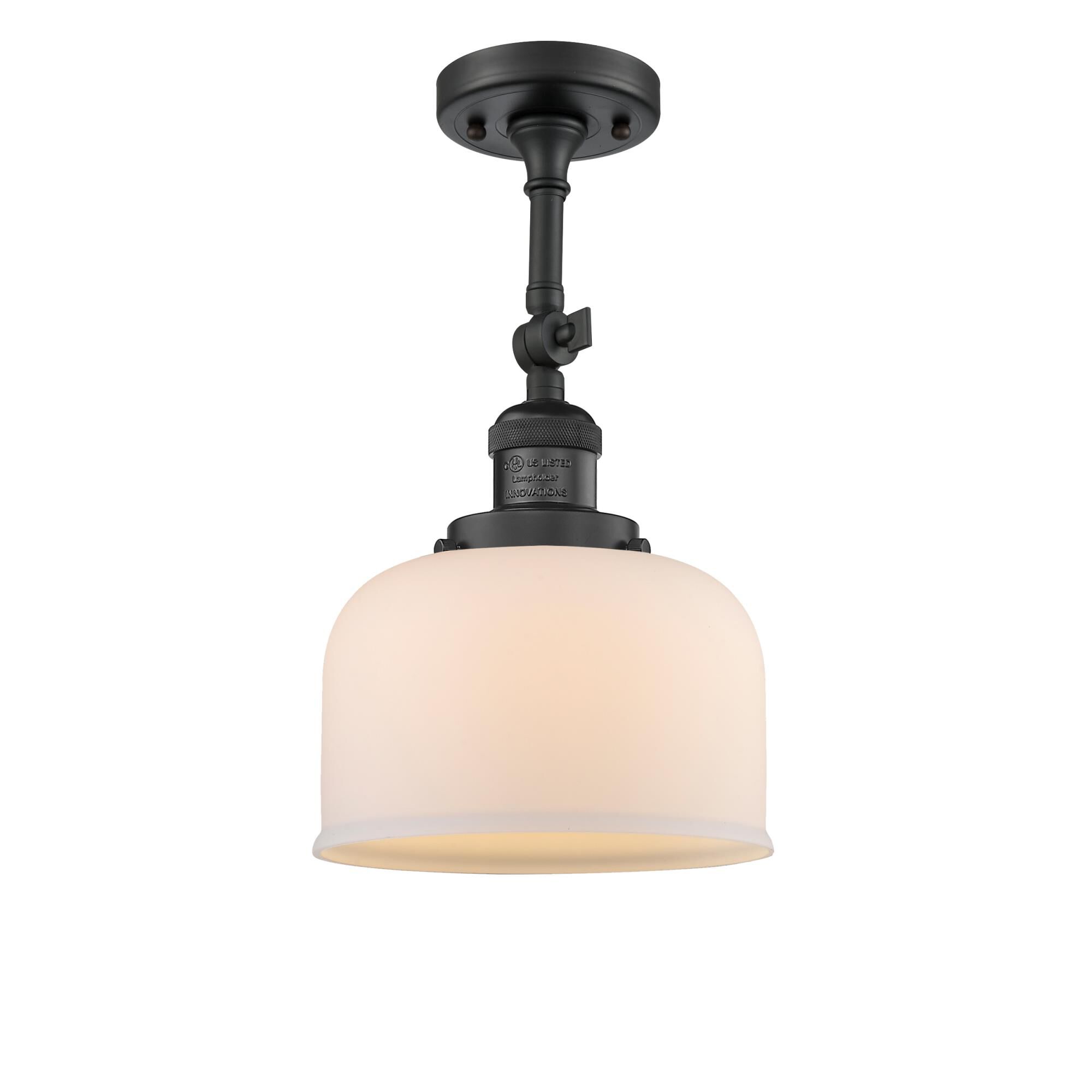 Bruno Marashlian Large Bell 8 Inch 1 Light Semi Flush Mount by Innovations Lighting