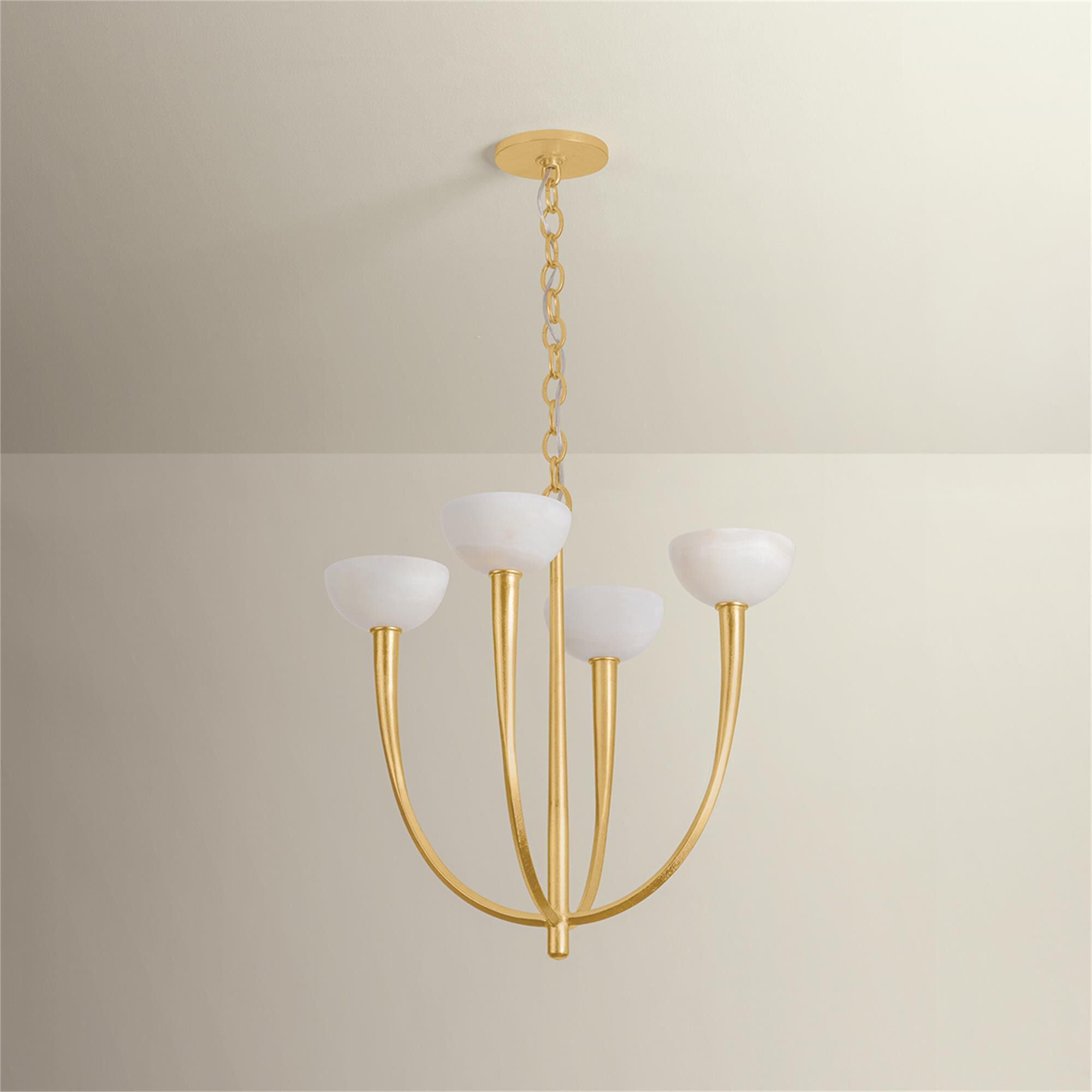 Shown in Vintage Gold Leaf finish and Onyx Natural Stone shade