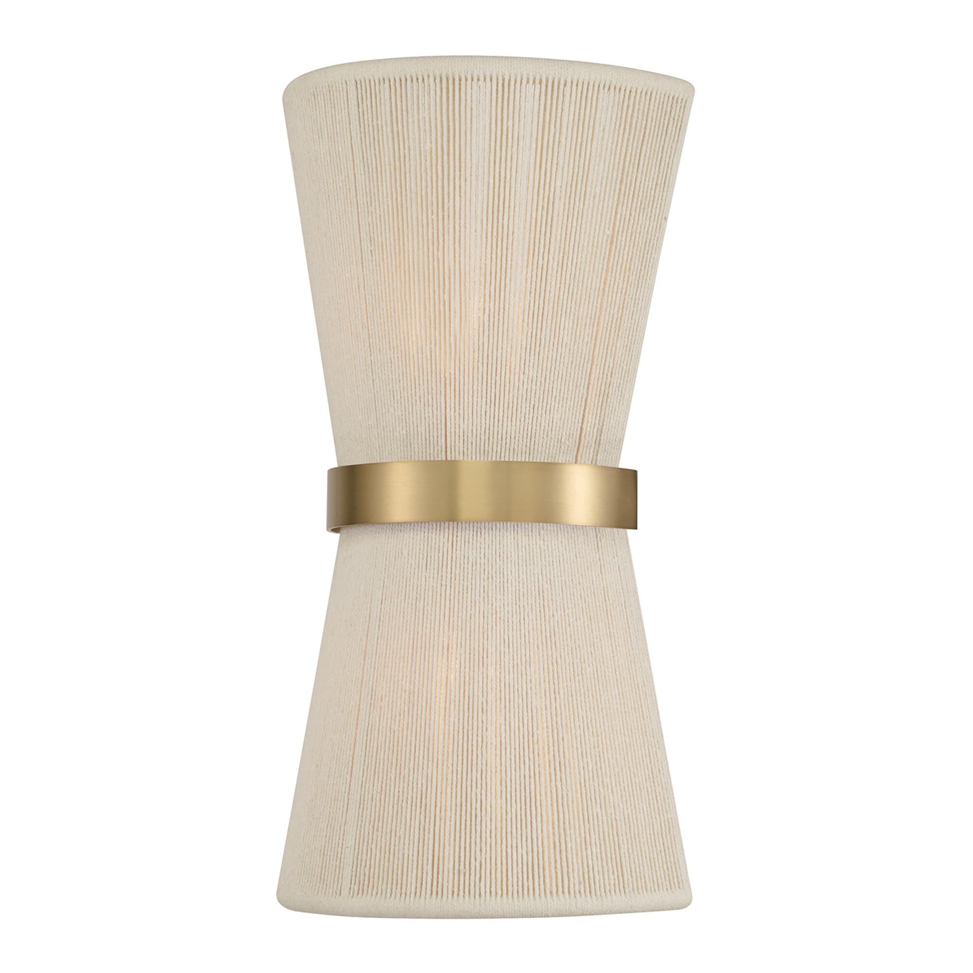 Shown in Bleached Natural Rope And Patinaed Brass finish