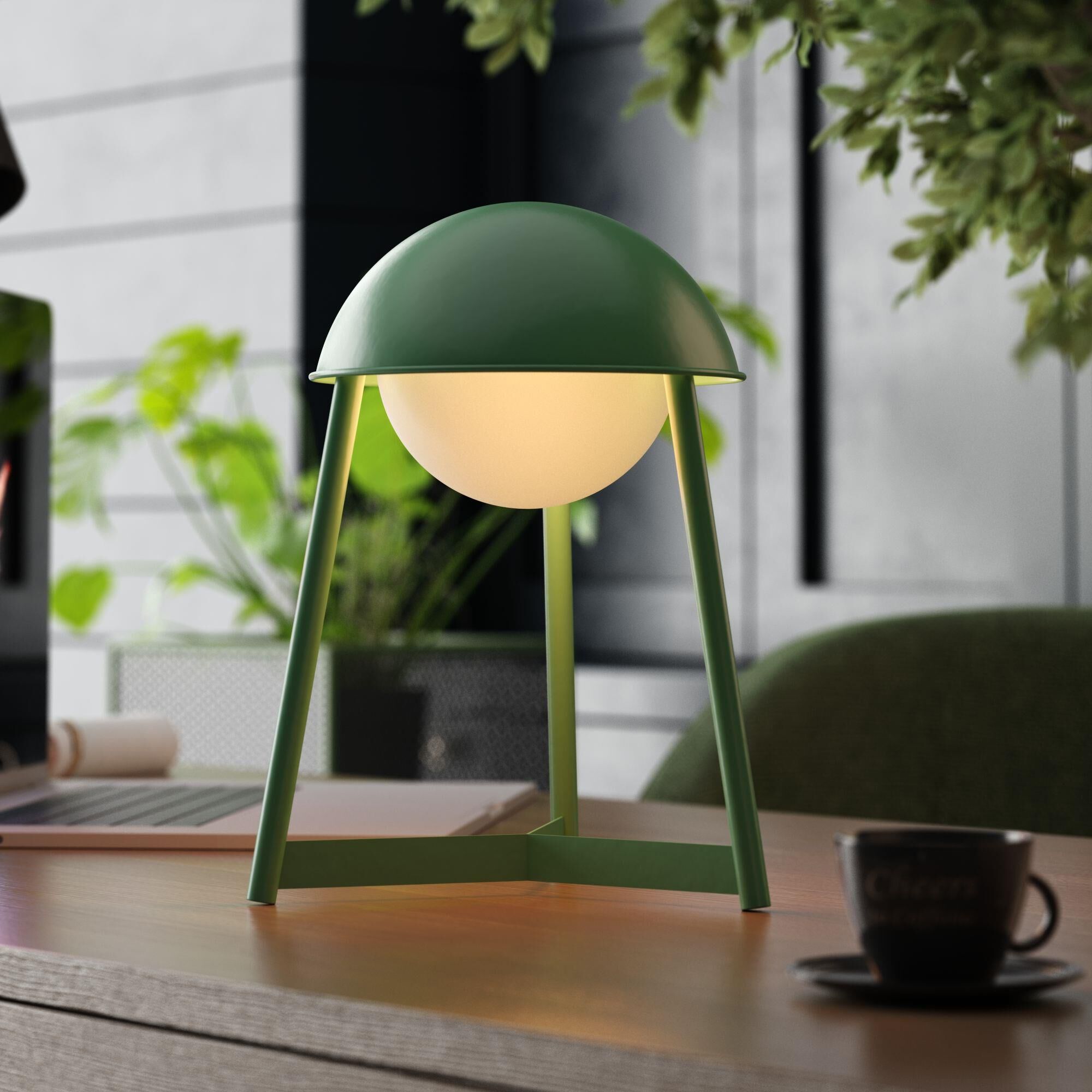 Kibun Helmet 21 Inch Table Lamp by Bulbrite