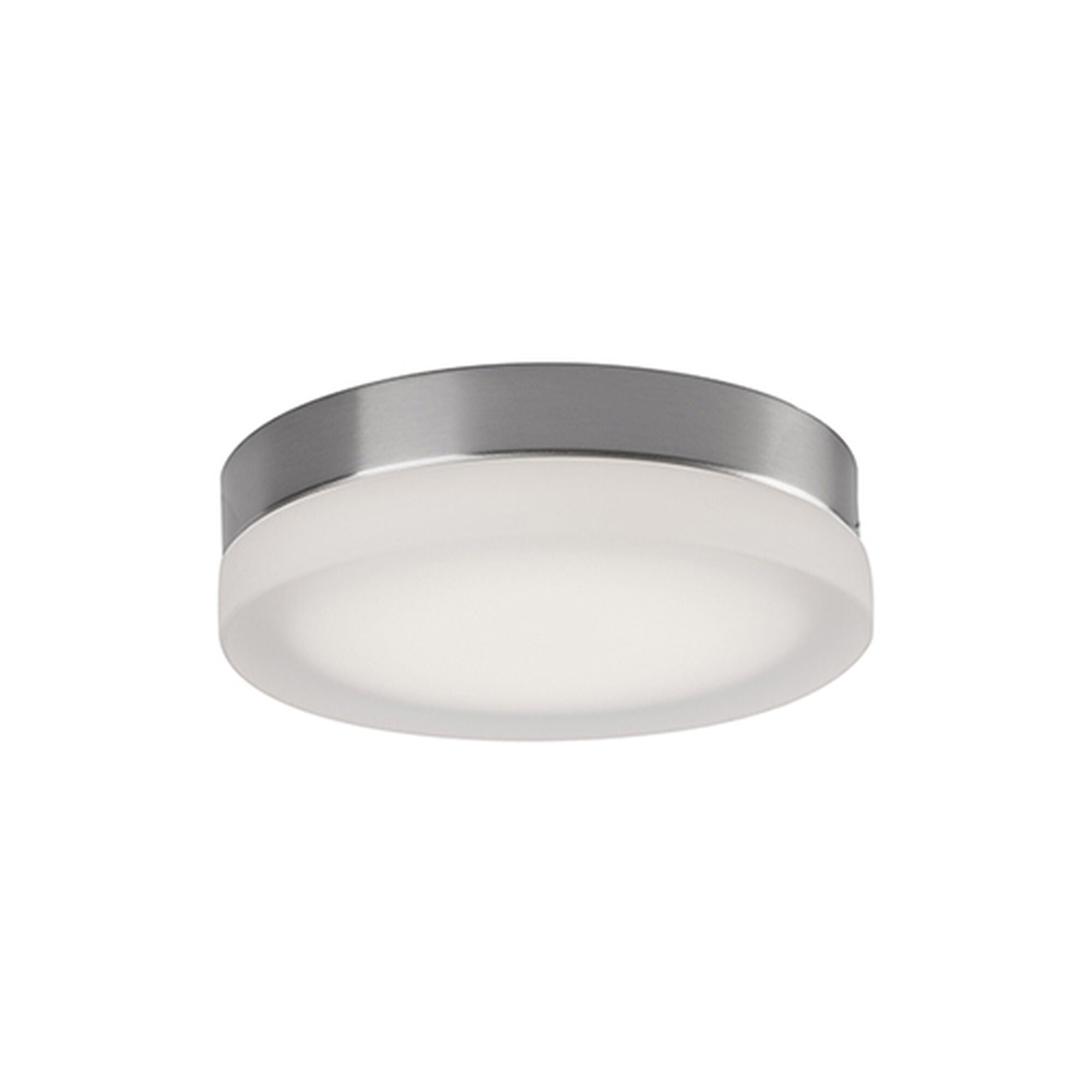 Shown in Brushed Nickel finish and Frosted glass