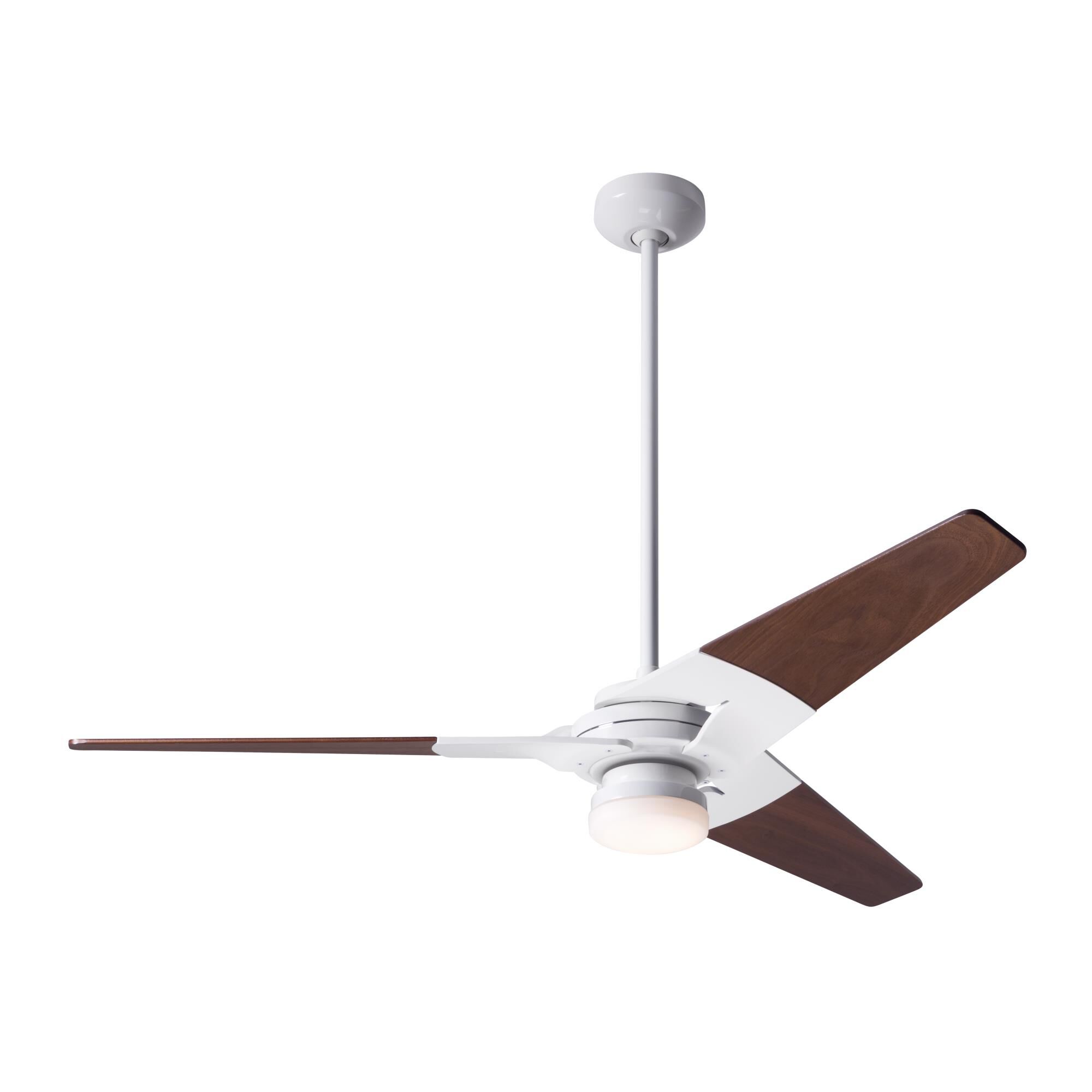 Shown in Gloss White  finish and Fan Speed And Light Control (3-Wire) accent