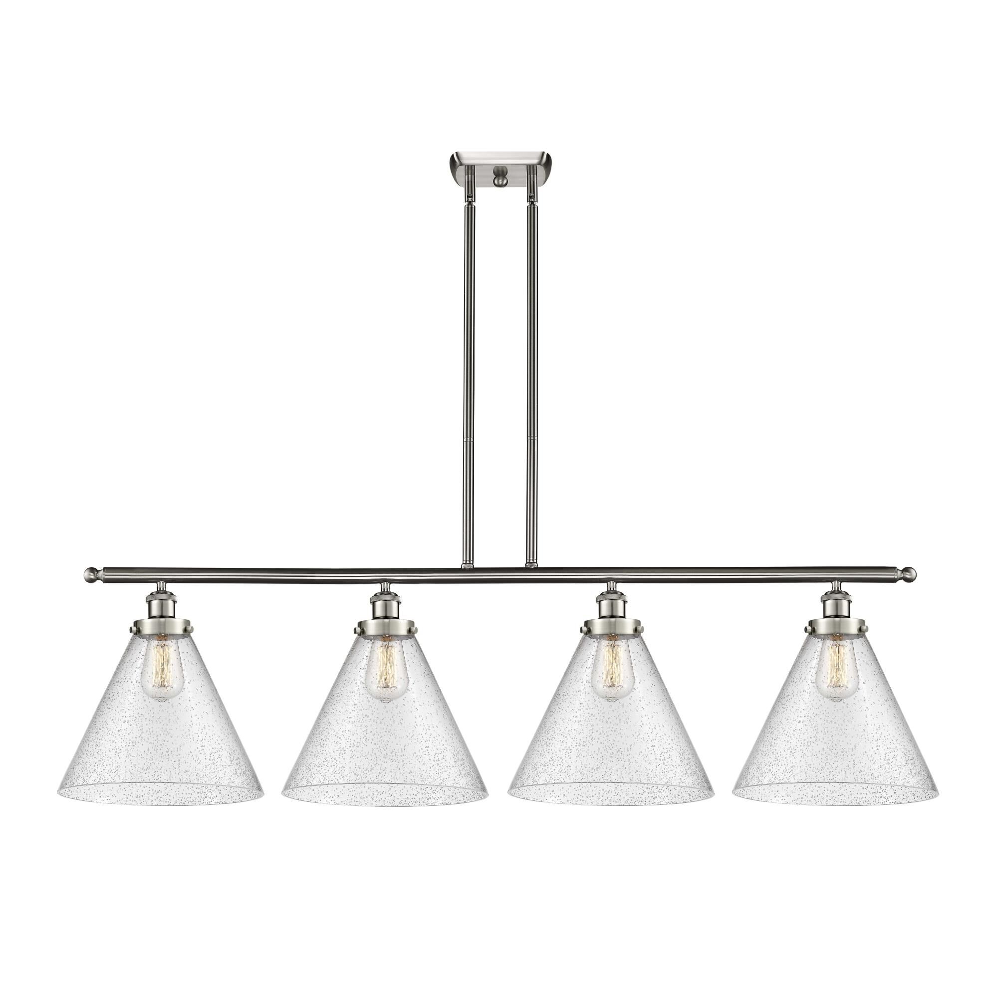 Shown in Satin Nickel finish and Brushed Satin Nickel shade