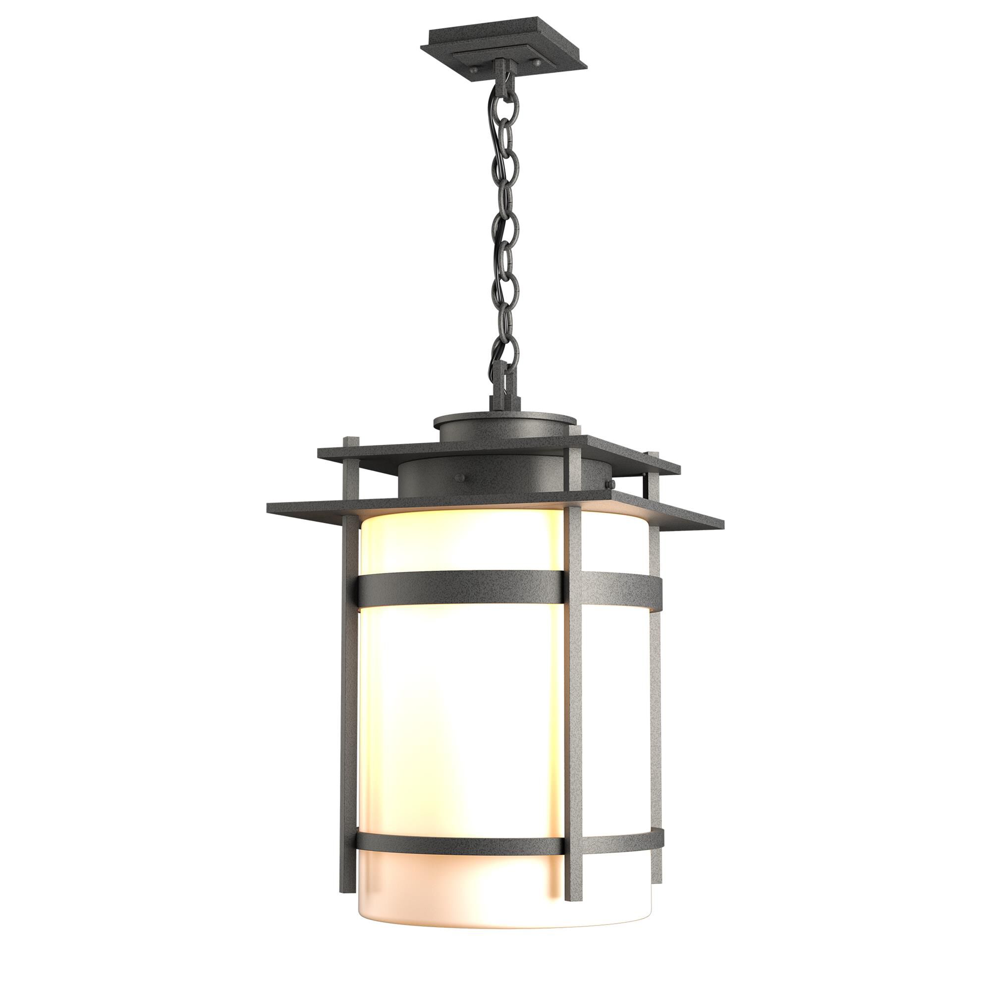 Shown in Natural Iron finish and Opal  glass