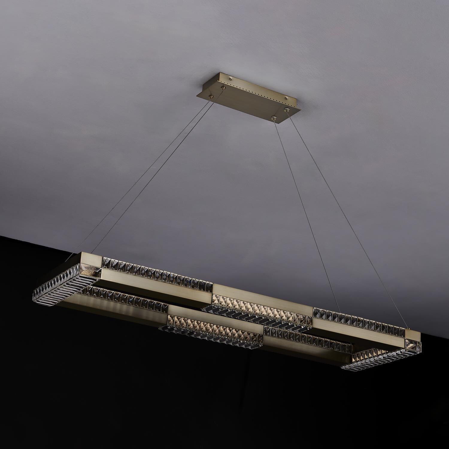 Shown in Winter Brass finish and Firenze Clear crystal