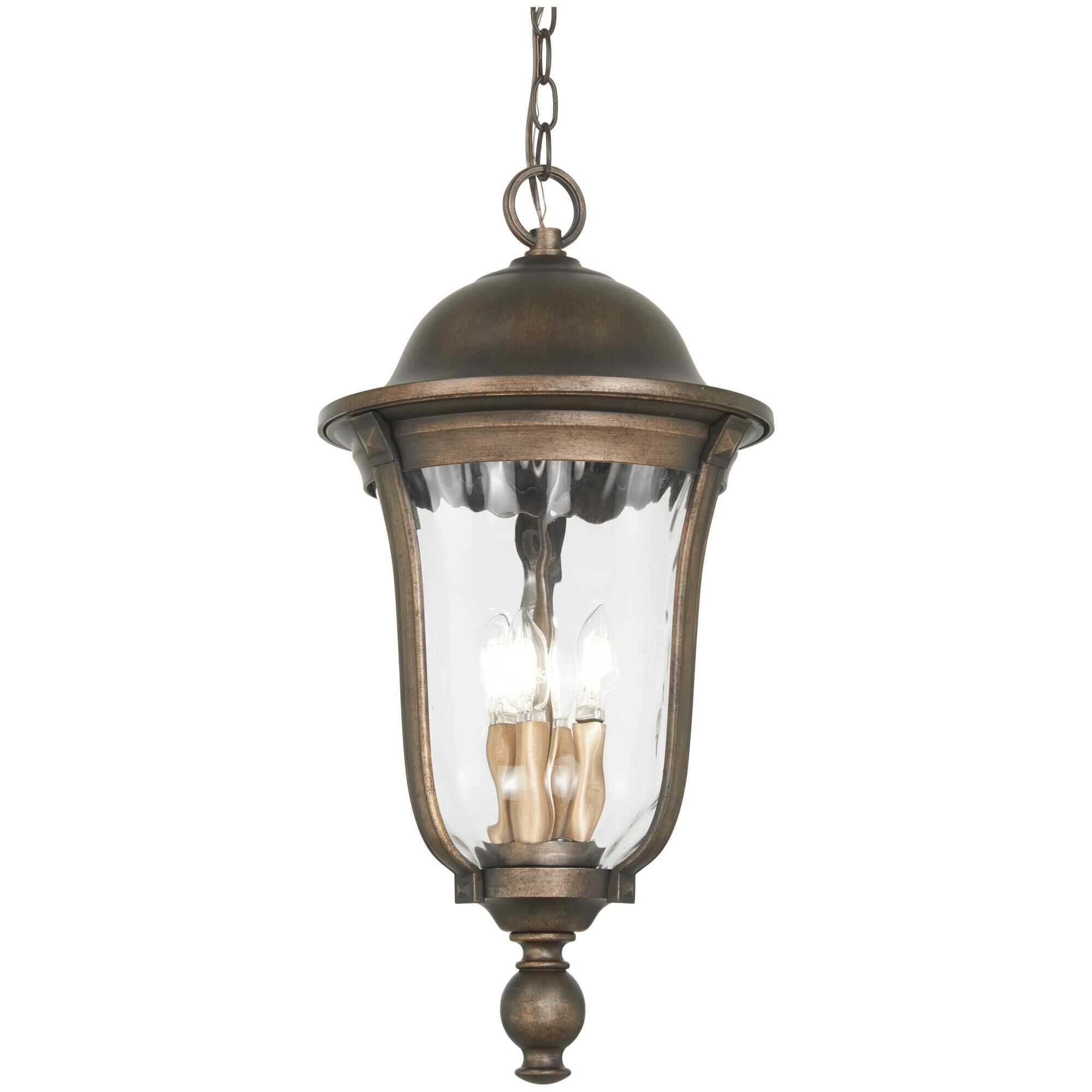 Shown in Tavira Bronze And Alder Silver finish and Clear Hammered glass and Glass shade