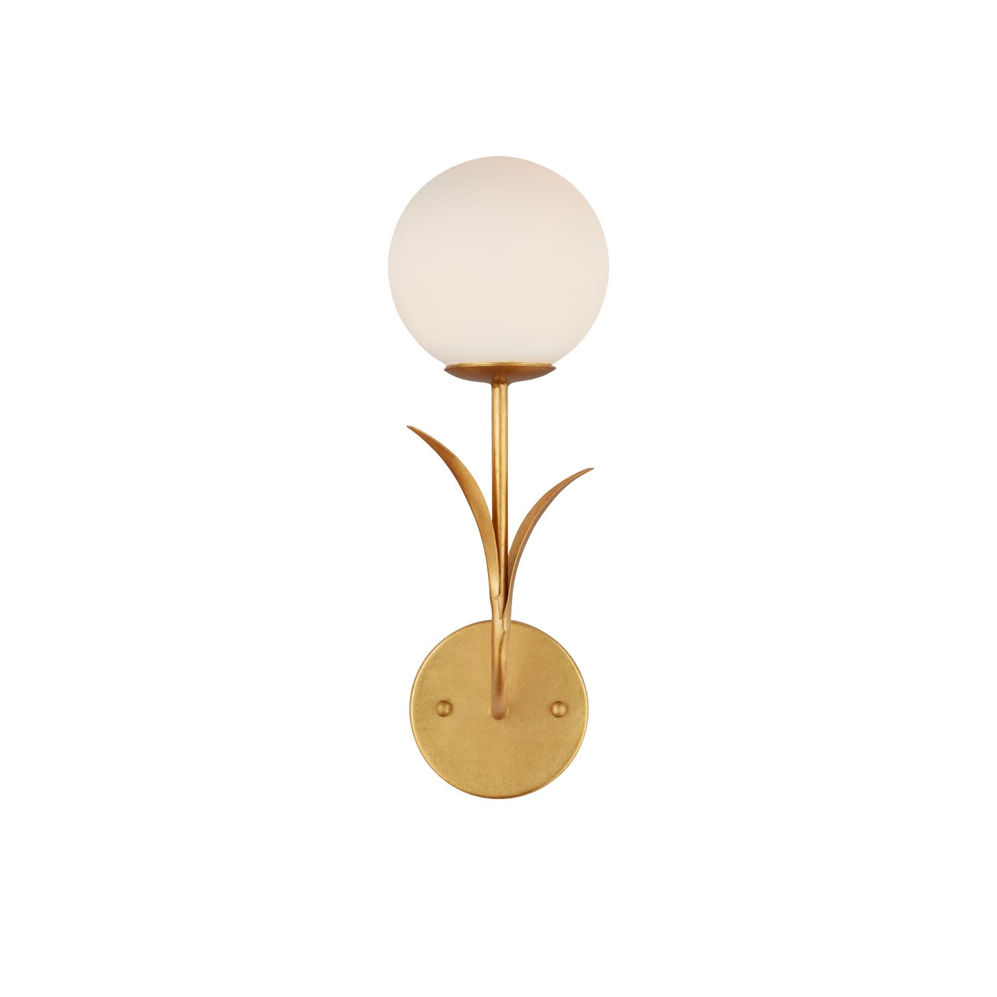 Shown in Contemporary Gold Leaf and Frosted White finish