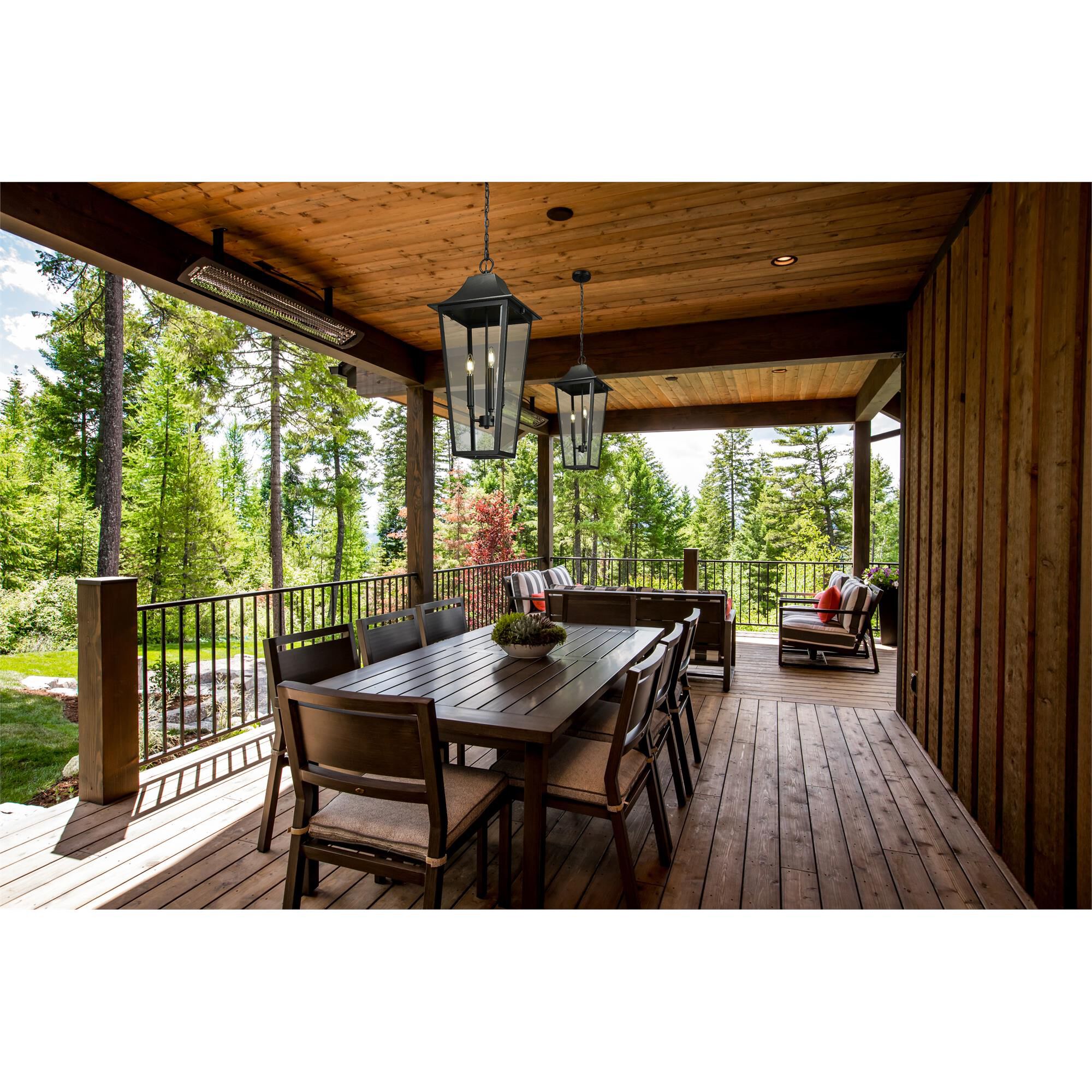 Shown in Black finish and Clear Beveled glass and Clear Beveled shade