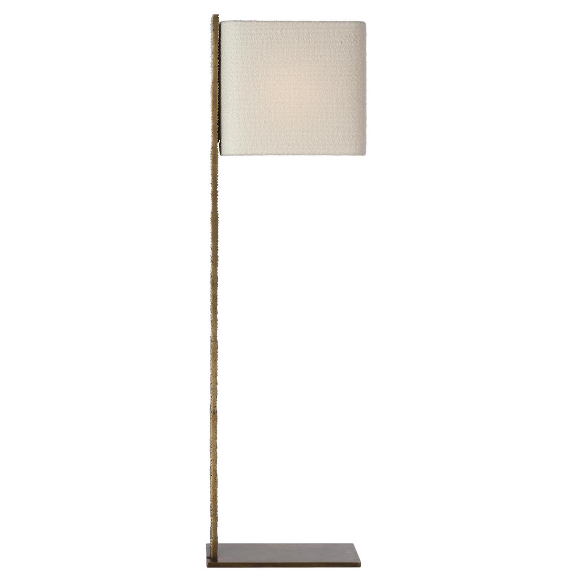 Shown in Ridged Tombac finish and Boucle Rectangle shade