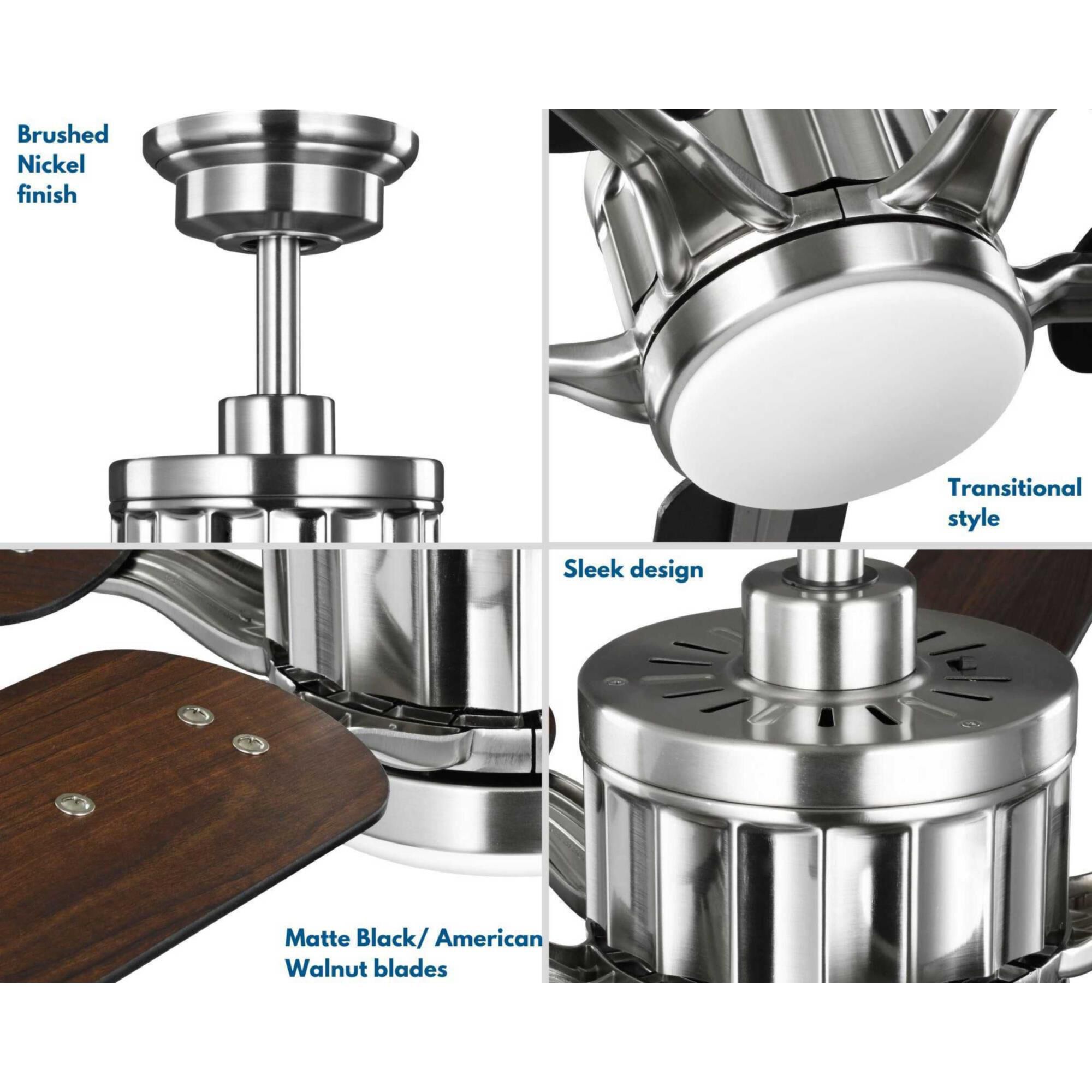 Shown in Brushed Nickel finish and White Opal glass