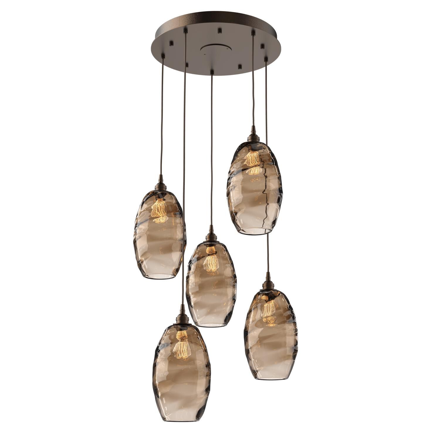 Ellisse 20 Inch 5 Light Multi Light Pendant by Hammerton Studio