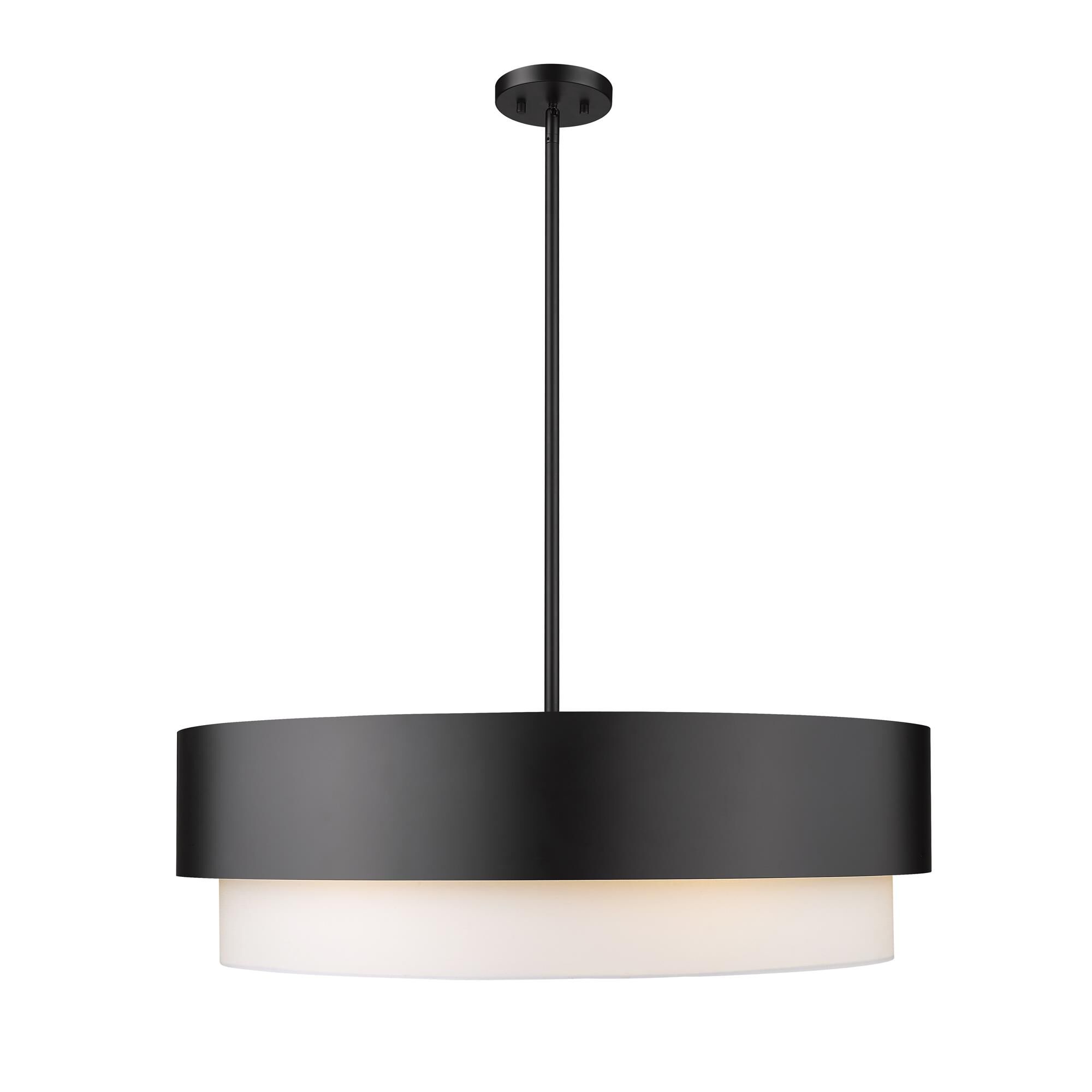 Shown in Matte Black finish and White glass