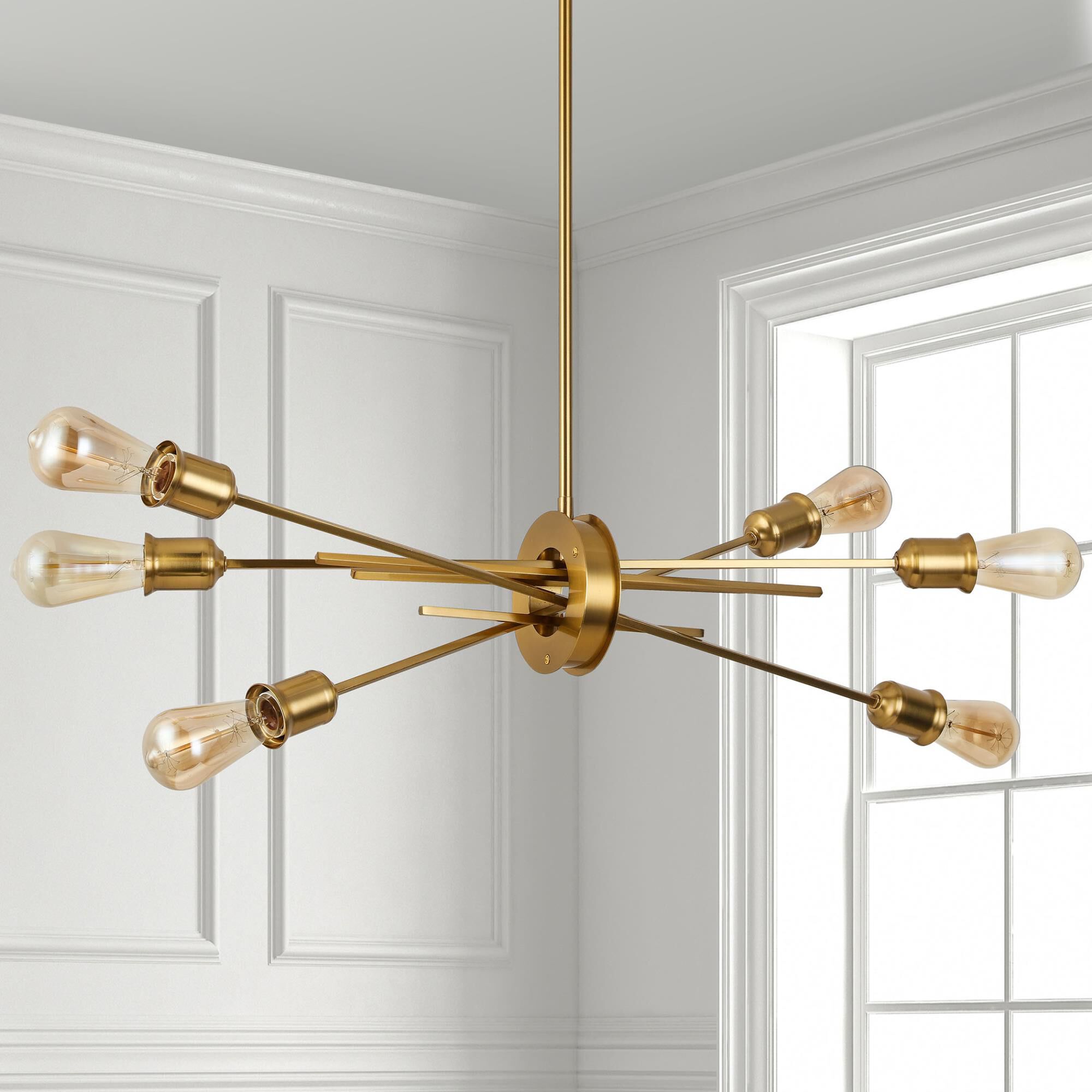 Nebraska 32 Inch 6 Light LED Chandelier by Dainolite