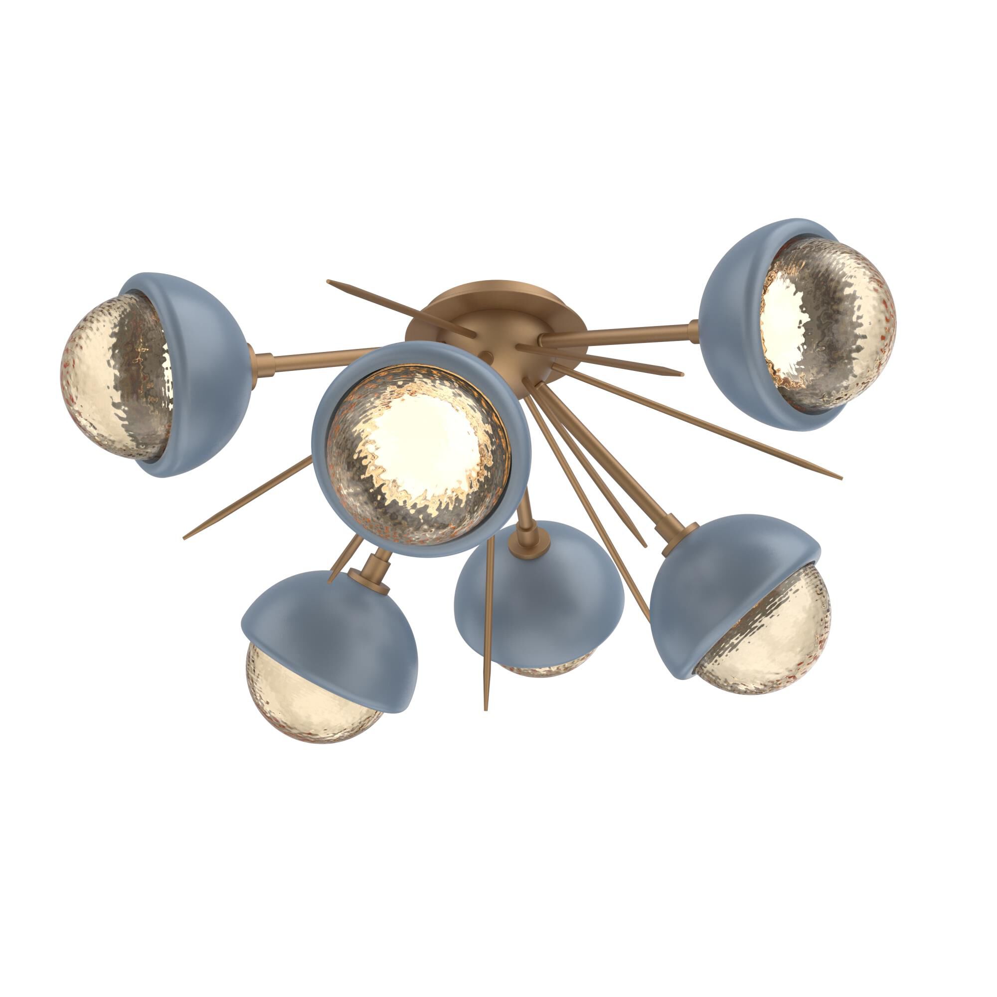 Levi Wilson Cabochon 28 Inch Semi Flush Mount by Hammerton Studio