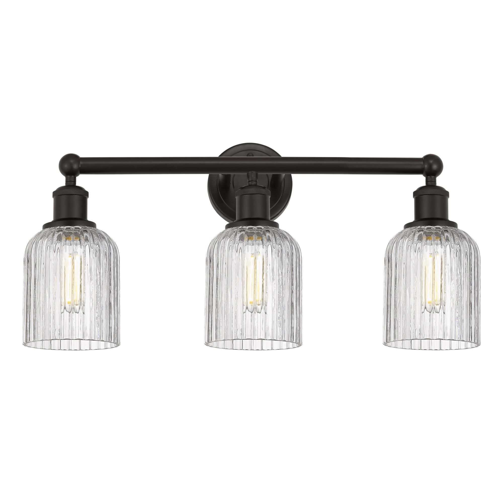 Shown in Oil Rubbed Bronze finish and Clear glass