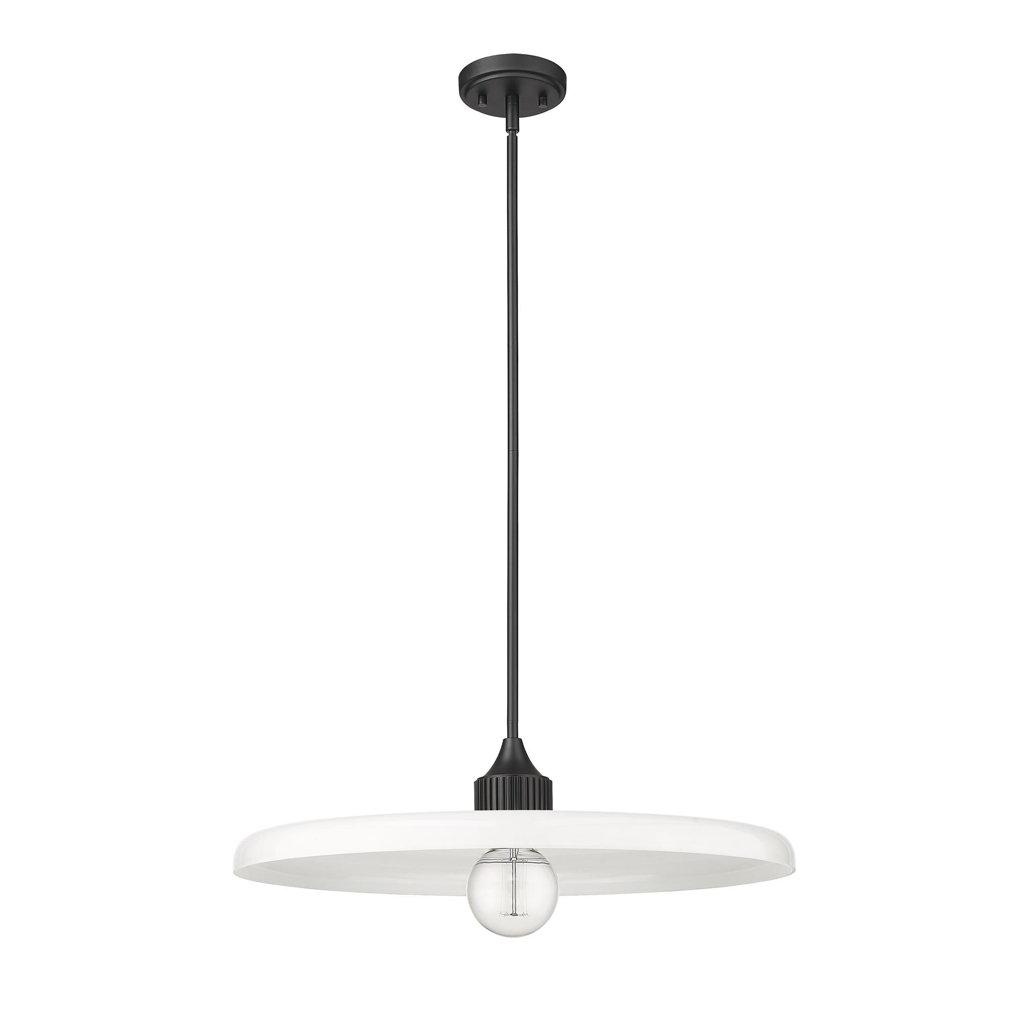 Shown in Matte Black finish and Opal glass