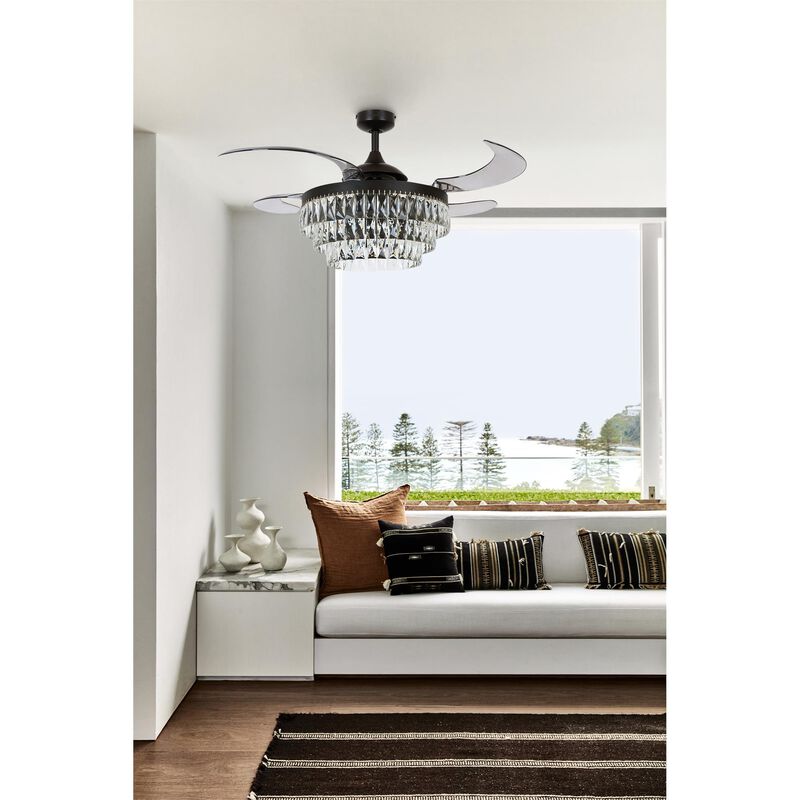 Veil 48 Inch Ceiling Fan with Light Kit by Beacon Lighting
