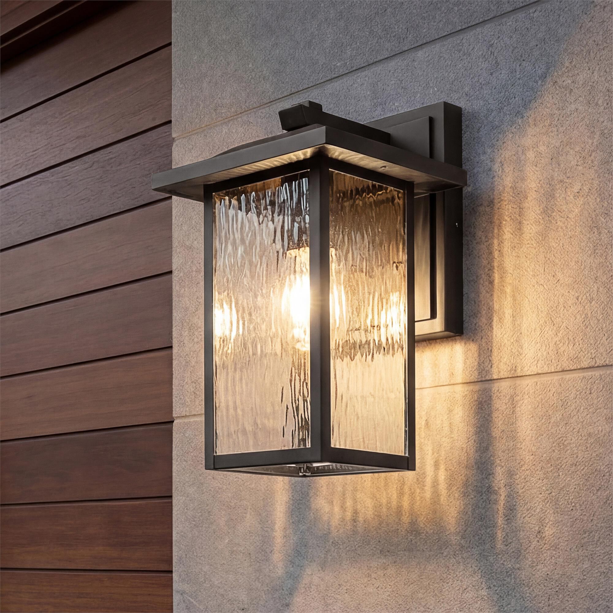 Shown in Olde Bronze finish and Clear Water glass