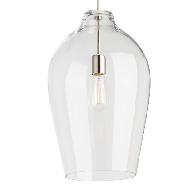 Shown with Transparent Tulip Inspired Pendant shade