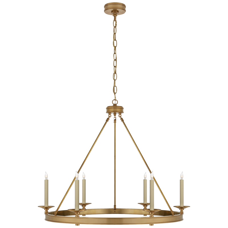 Chapman & Myers Launceton 36 Inch 6 Light Chandelier by Visual Comfort Signature Collection