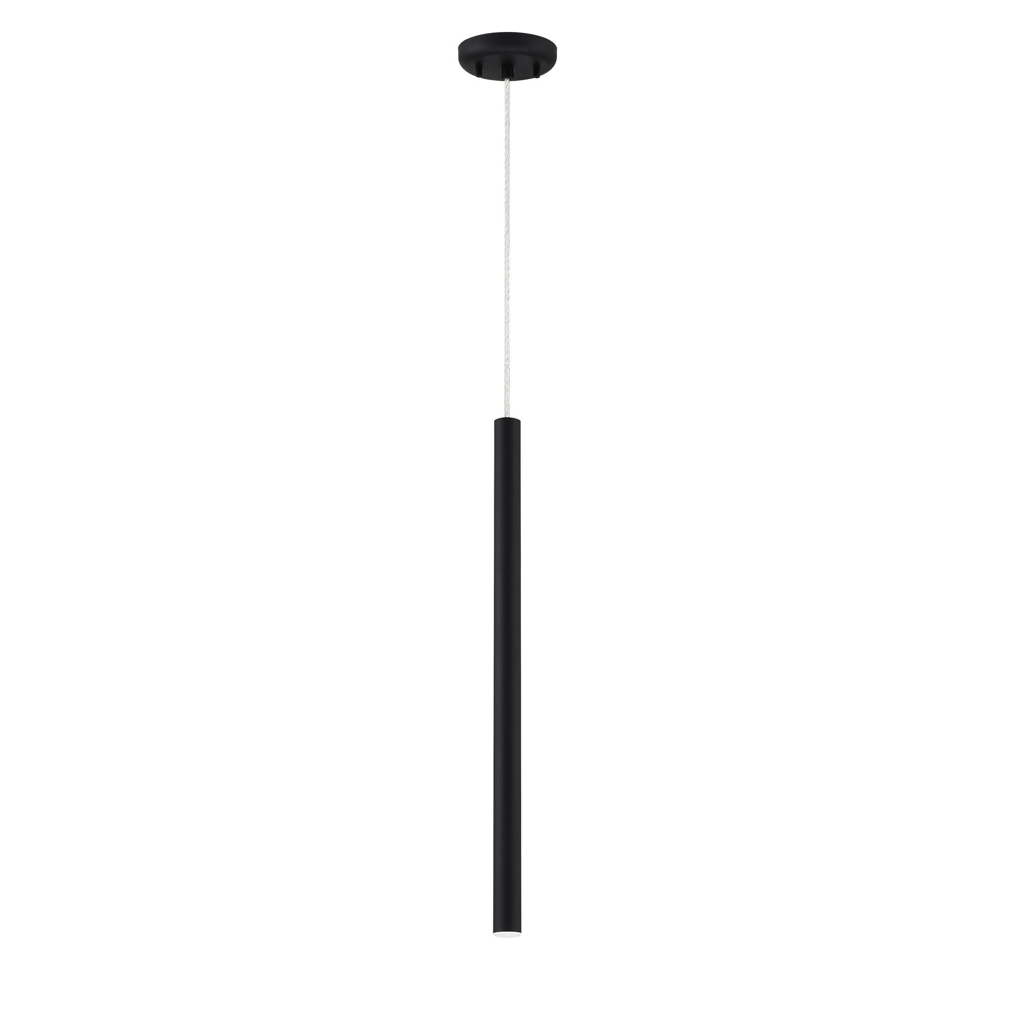 Shown in Matte Black finish and Steel glass and Steel shade