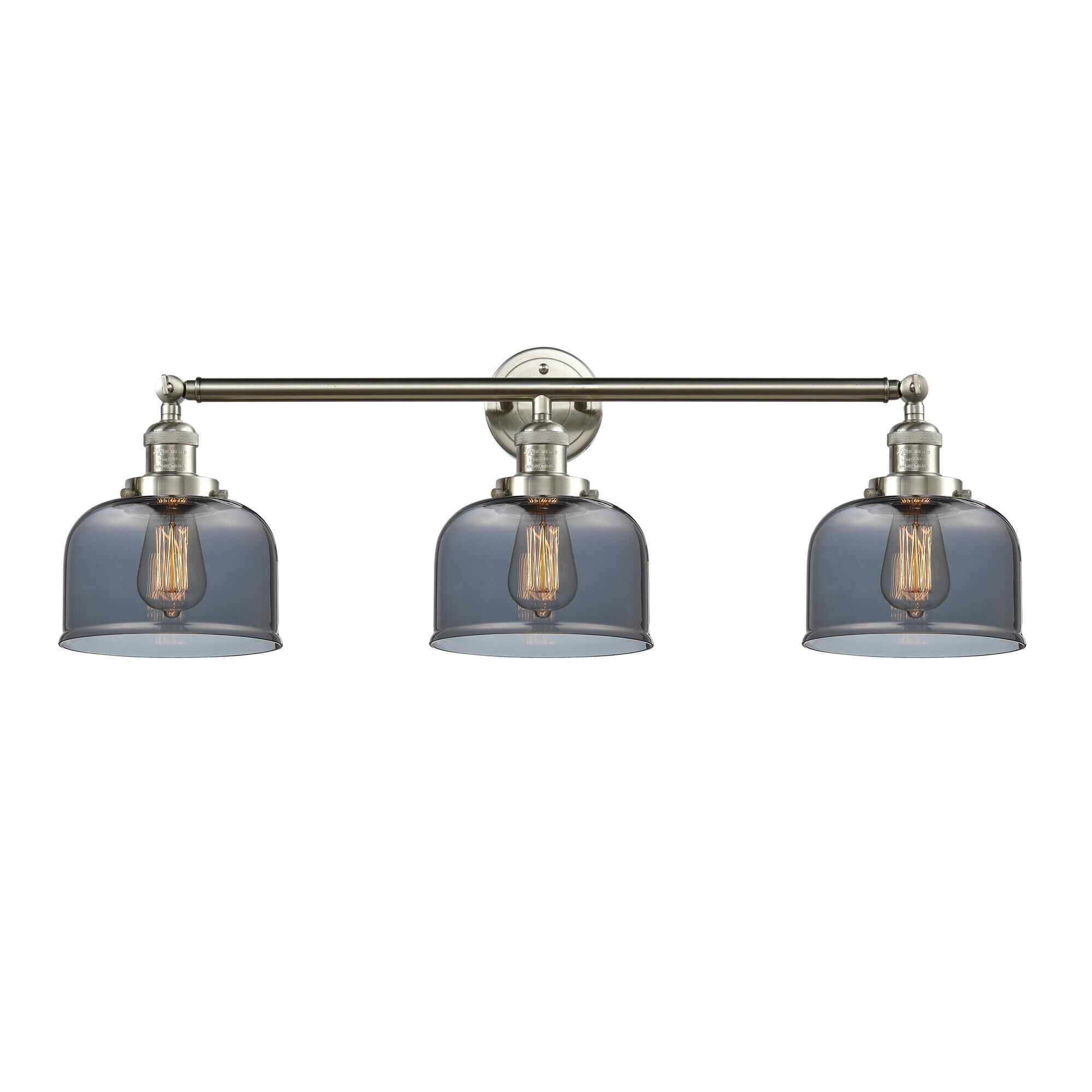 Shown in Brushed Satin Nickel finish and Plated Smoked glass
