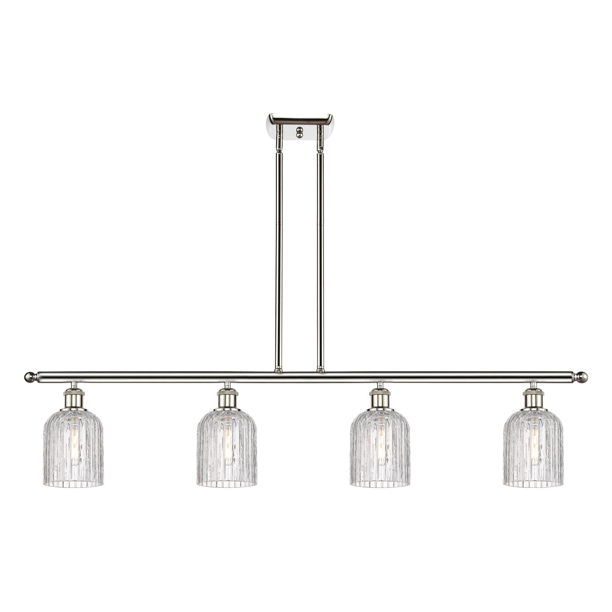 Shown in Polished Nickel finish and Clear glass