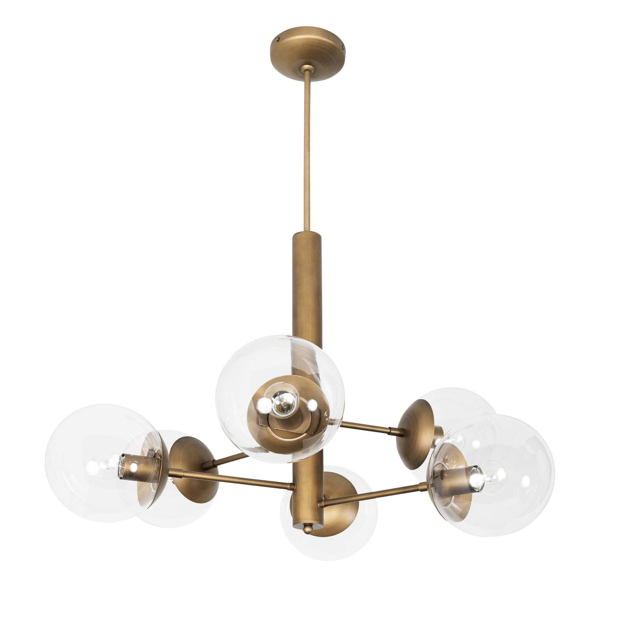 Mid-Century 32 Inch 6 Light Chandelier by Varaluz