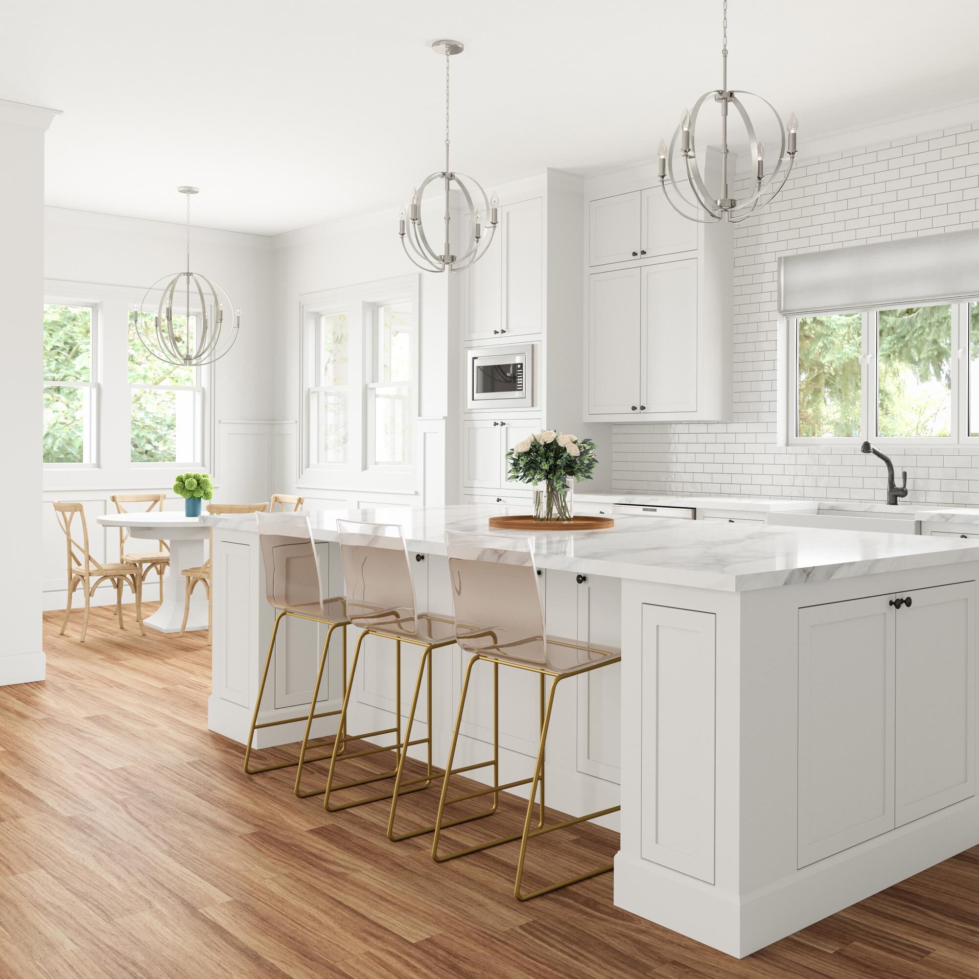 Shown in White finish