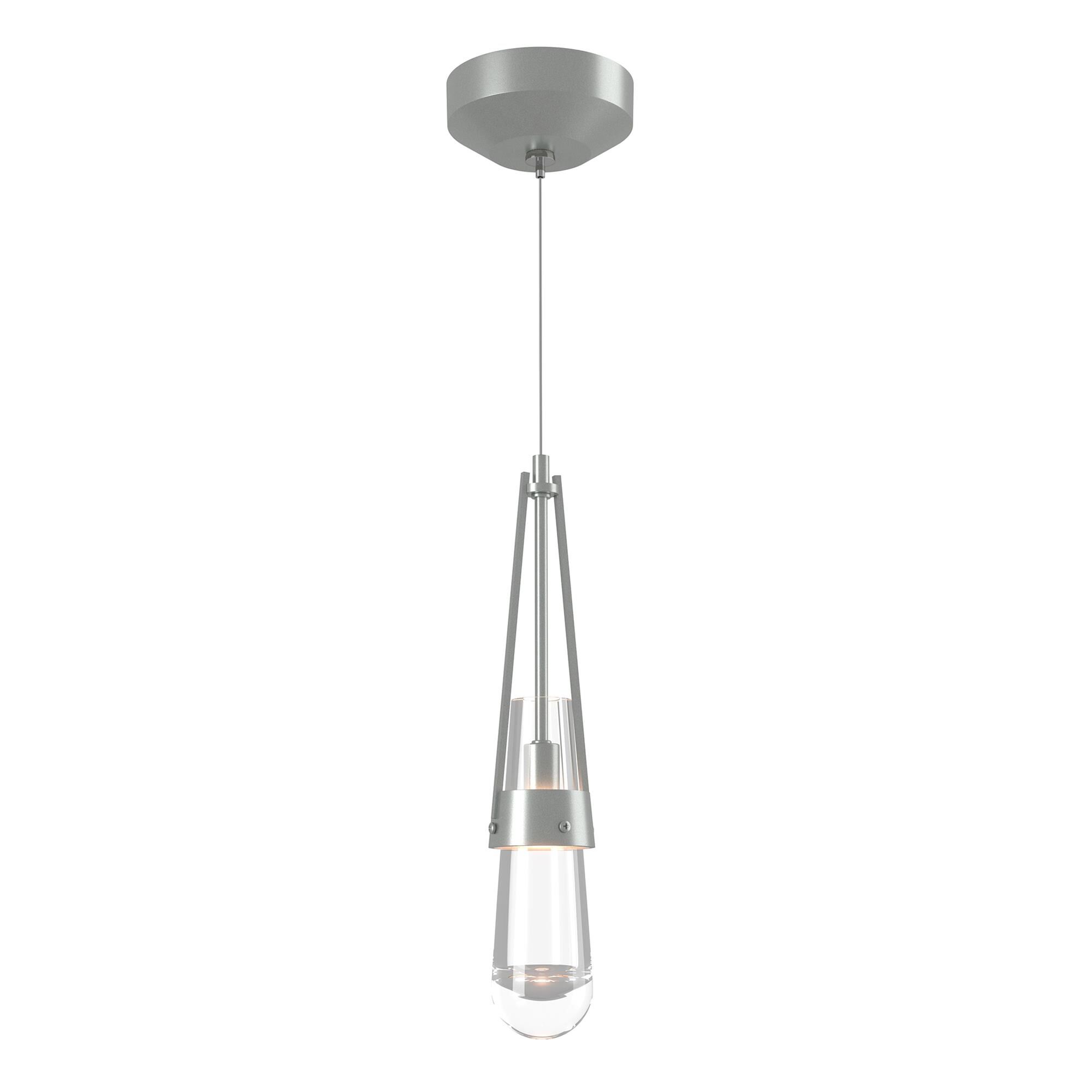 Shown in Vintage Platinum finish and Clear  glass