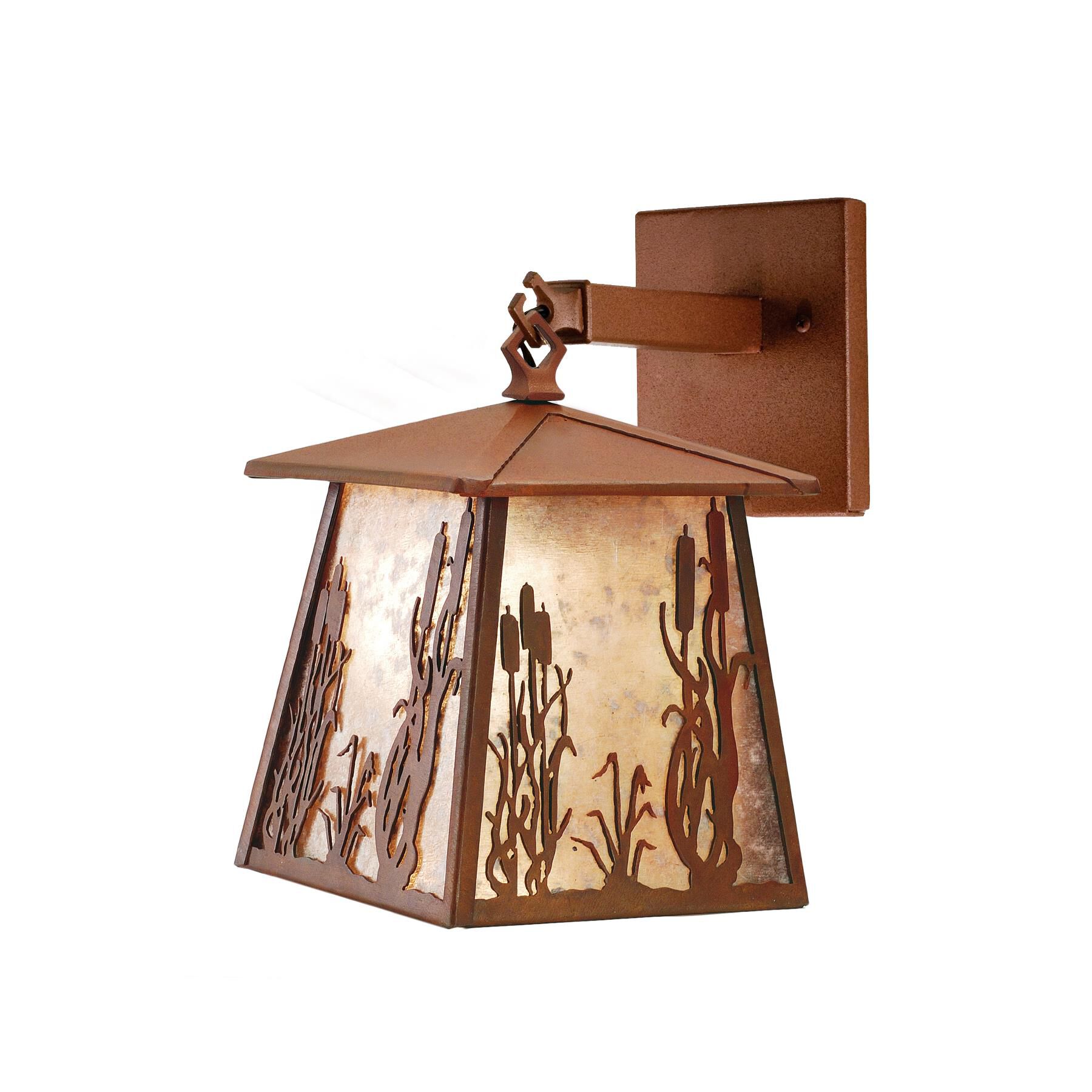 Shown in Rust Finish finish and Silver Mica glass