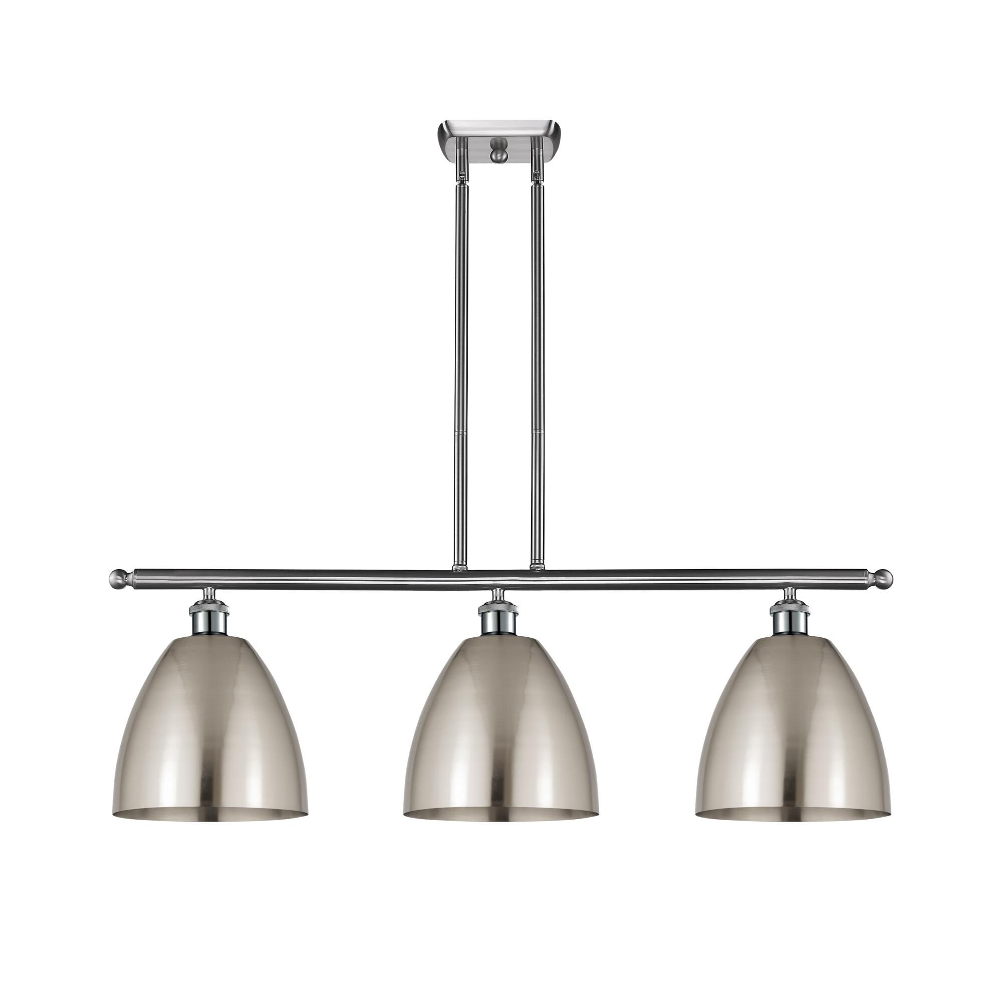 Shown in Brushed Satin Nickel finish and Brushed Satin Nickel Ballston Dome shade