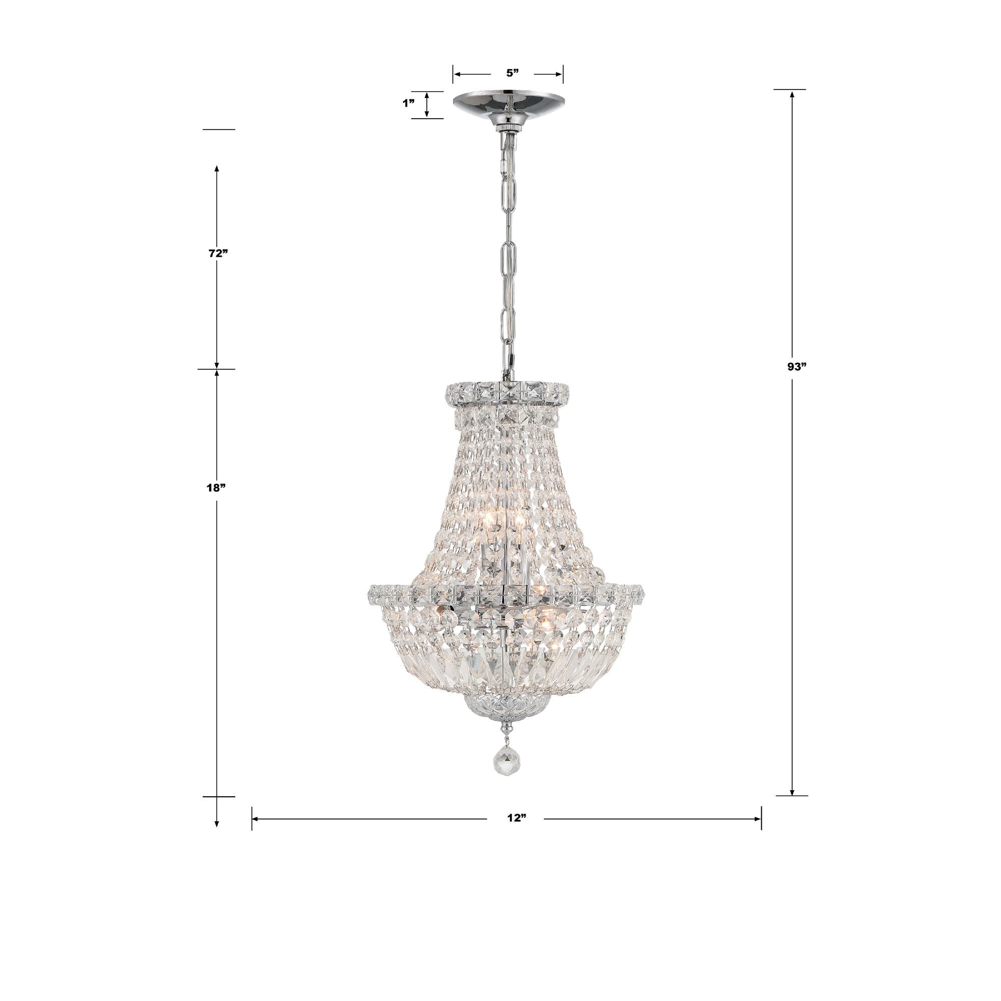 Shown in Polished Chrome finish and Hand Cut crystal