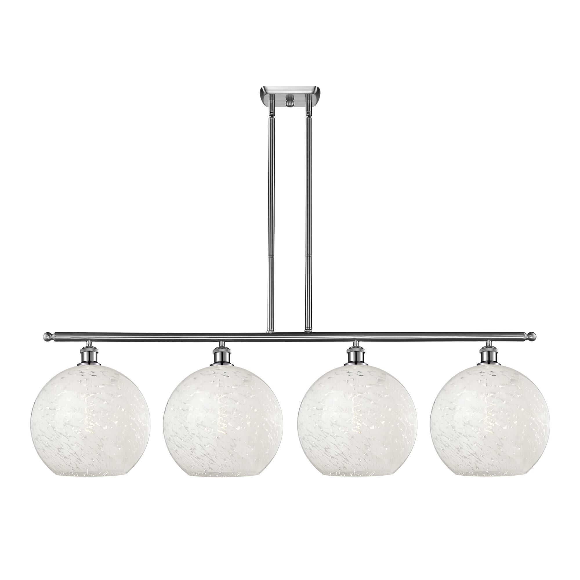 Bruno Marashlian White Mouchette 50 Inch Linear Suspension Light by Innovations Lighting