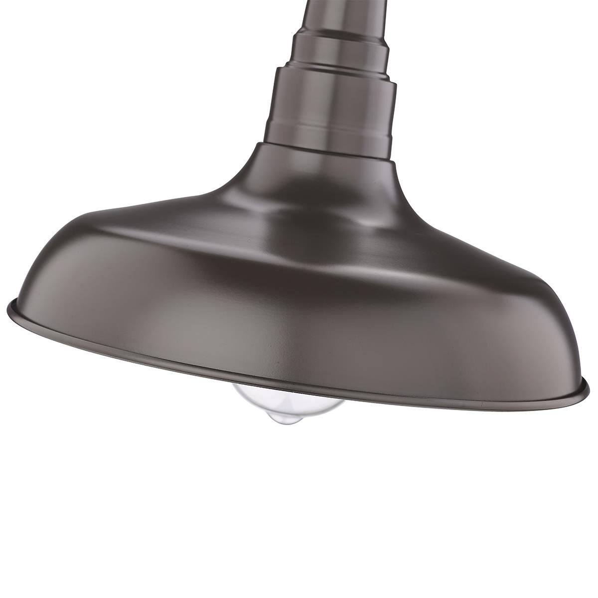 Shown in Powder Coat Bronze finish and Metal shade