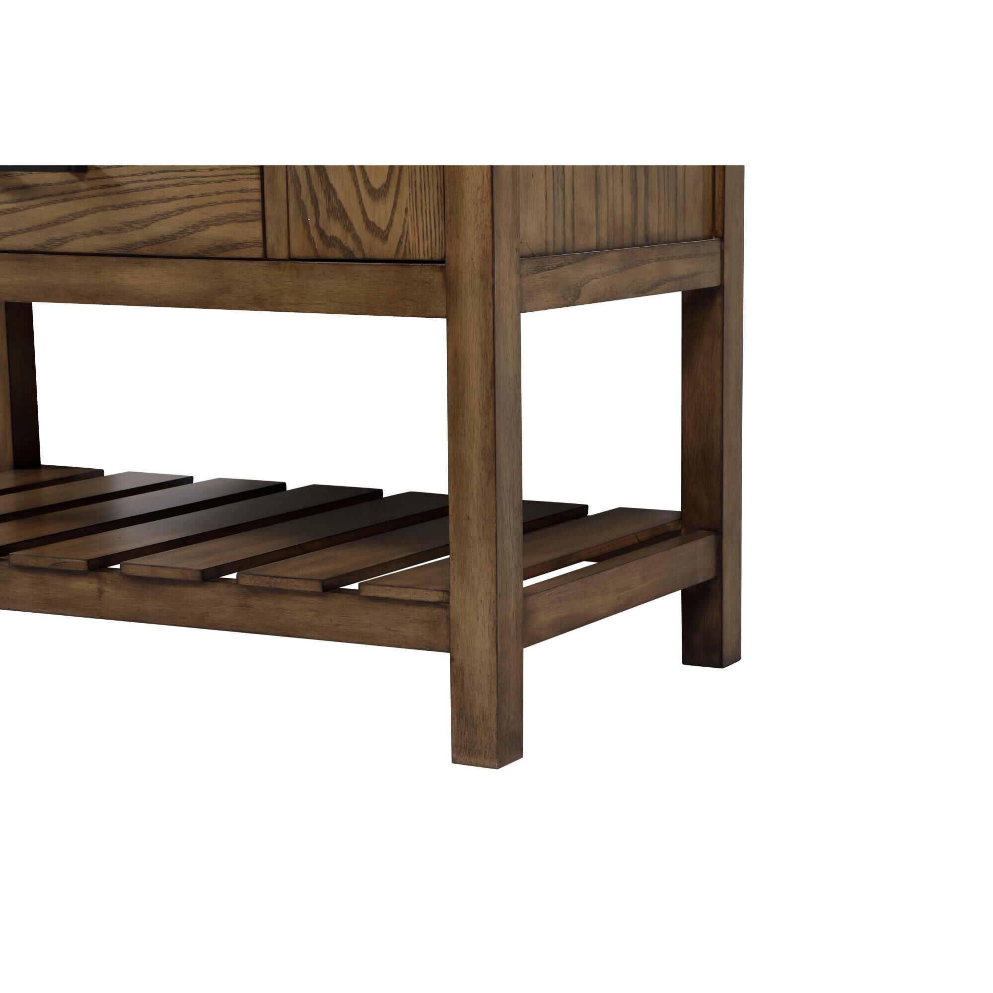 Shown in Driftwood finish and Without Backsplash accent