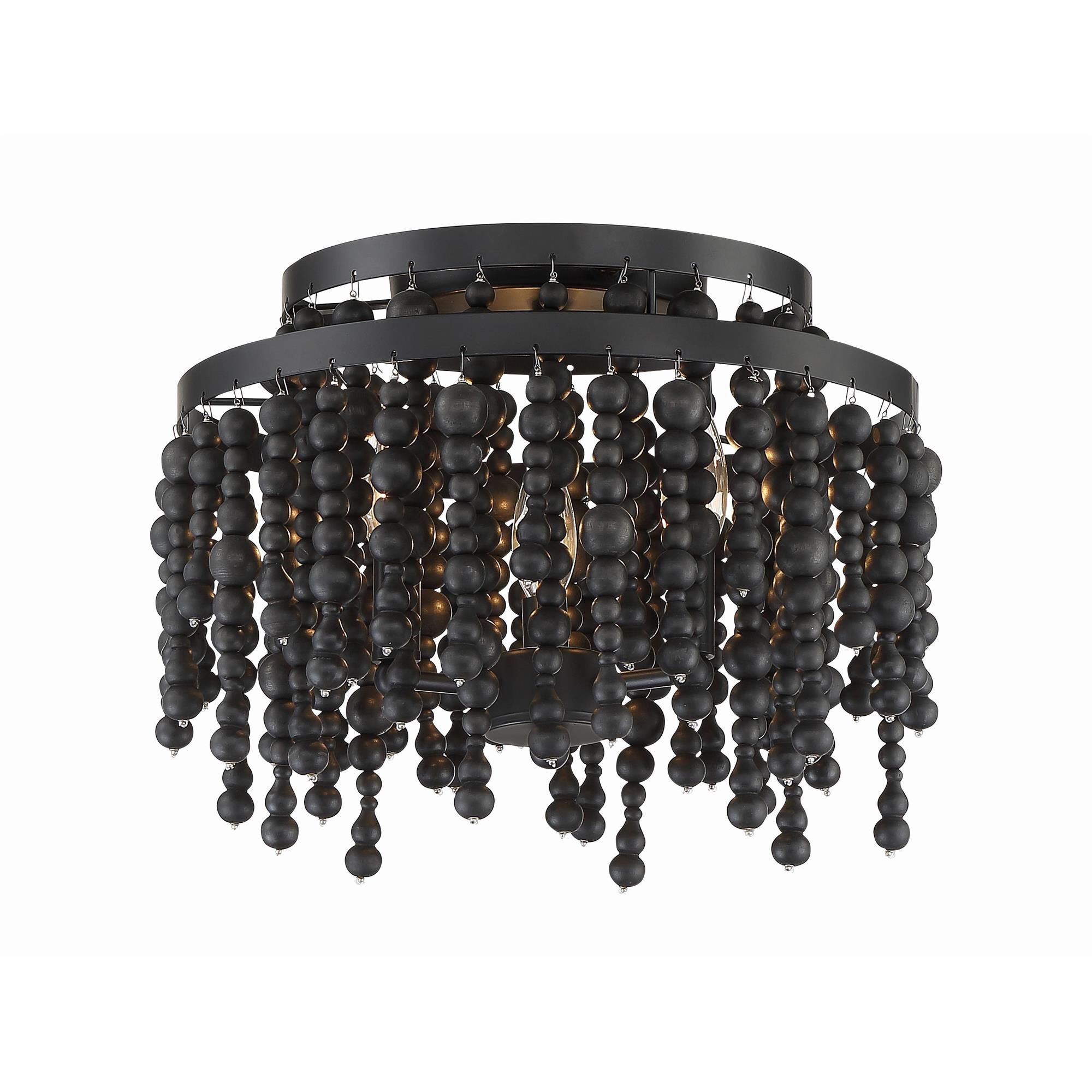 Poppy 15 Inch 3 Light Semi Flush Mount,
