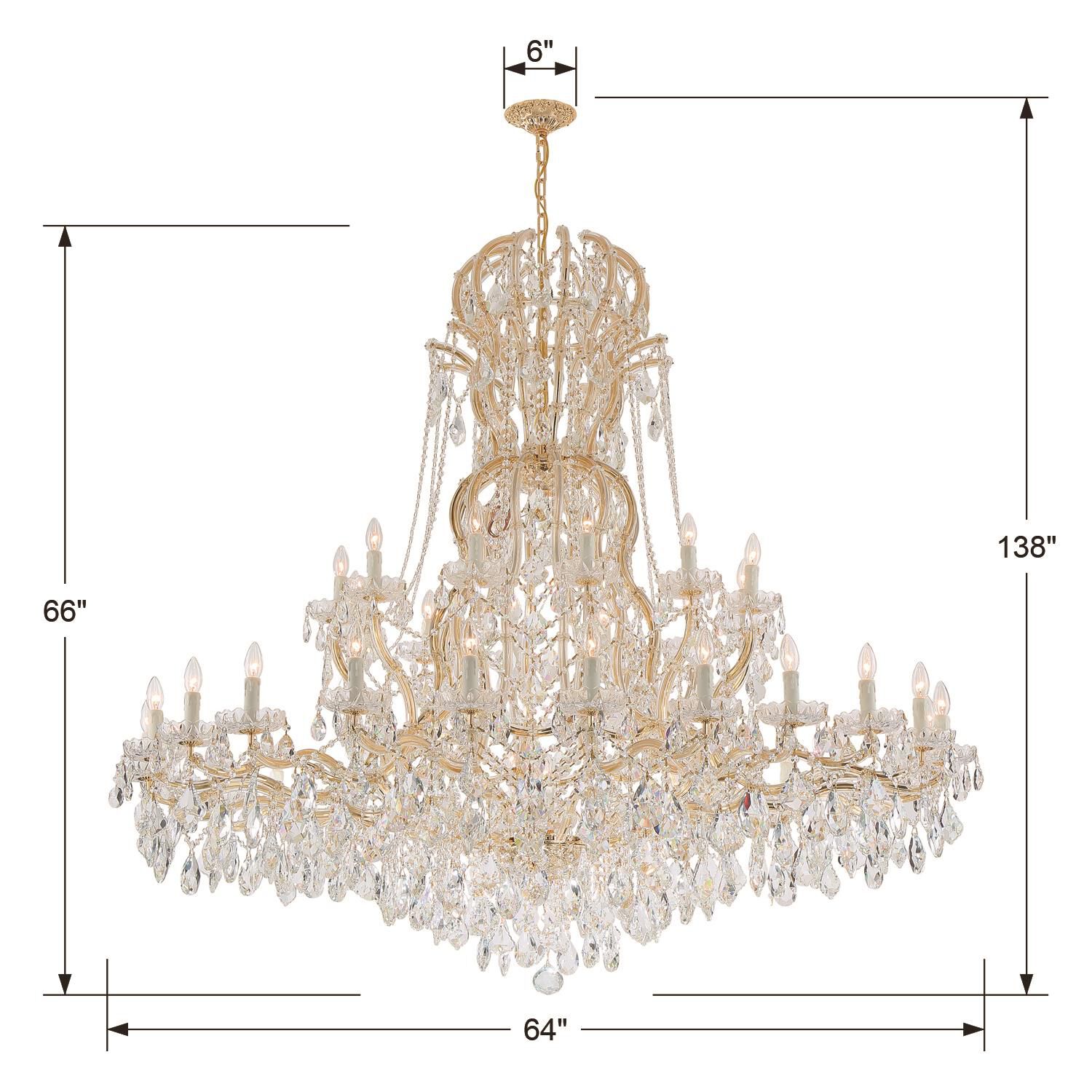 Maria Theresa 64 Inch 37 Light Chandelier by Crystorama