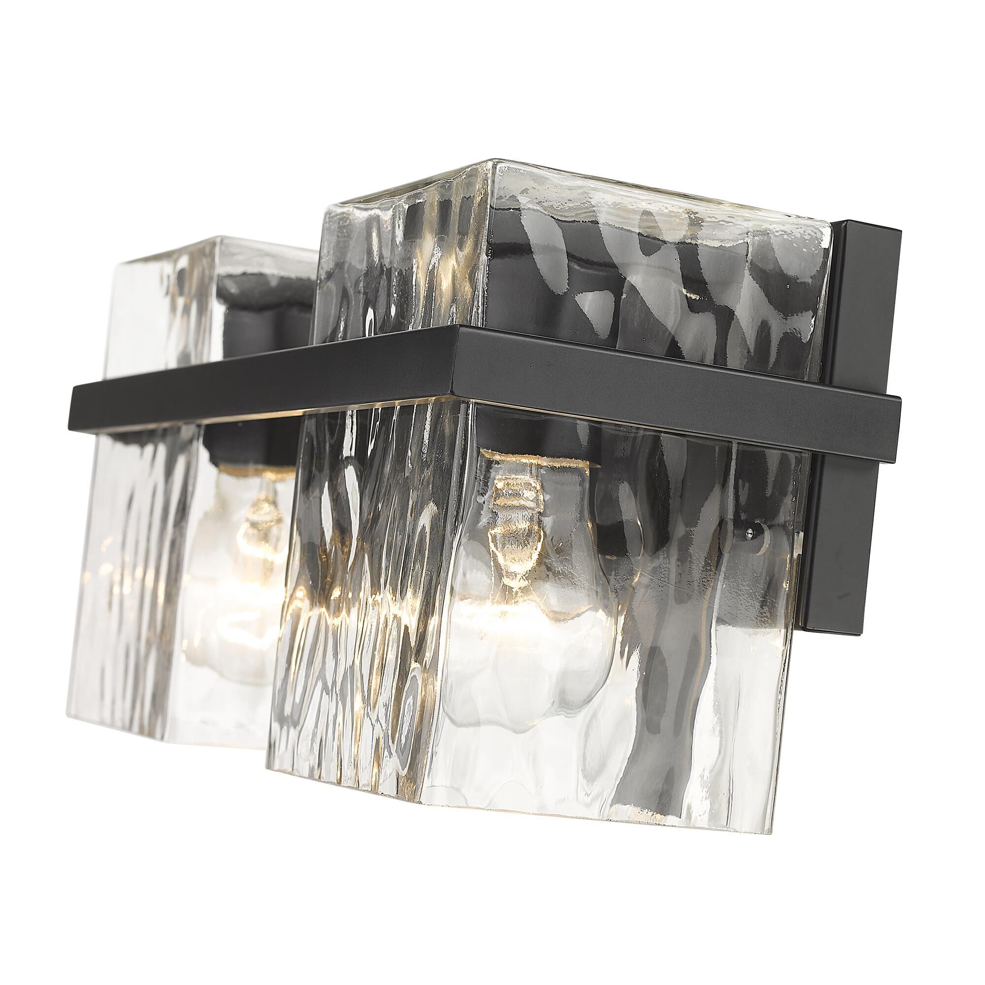 Shown in Matte Black finish and Glass shade
