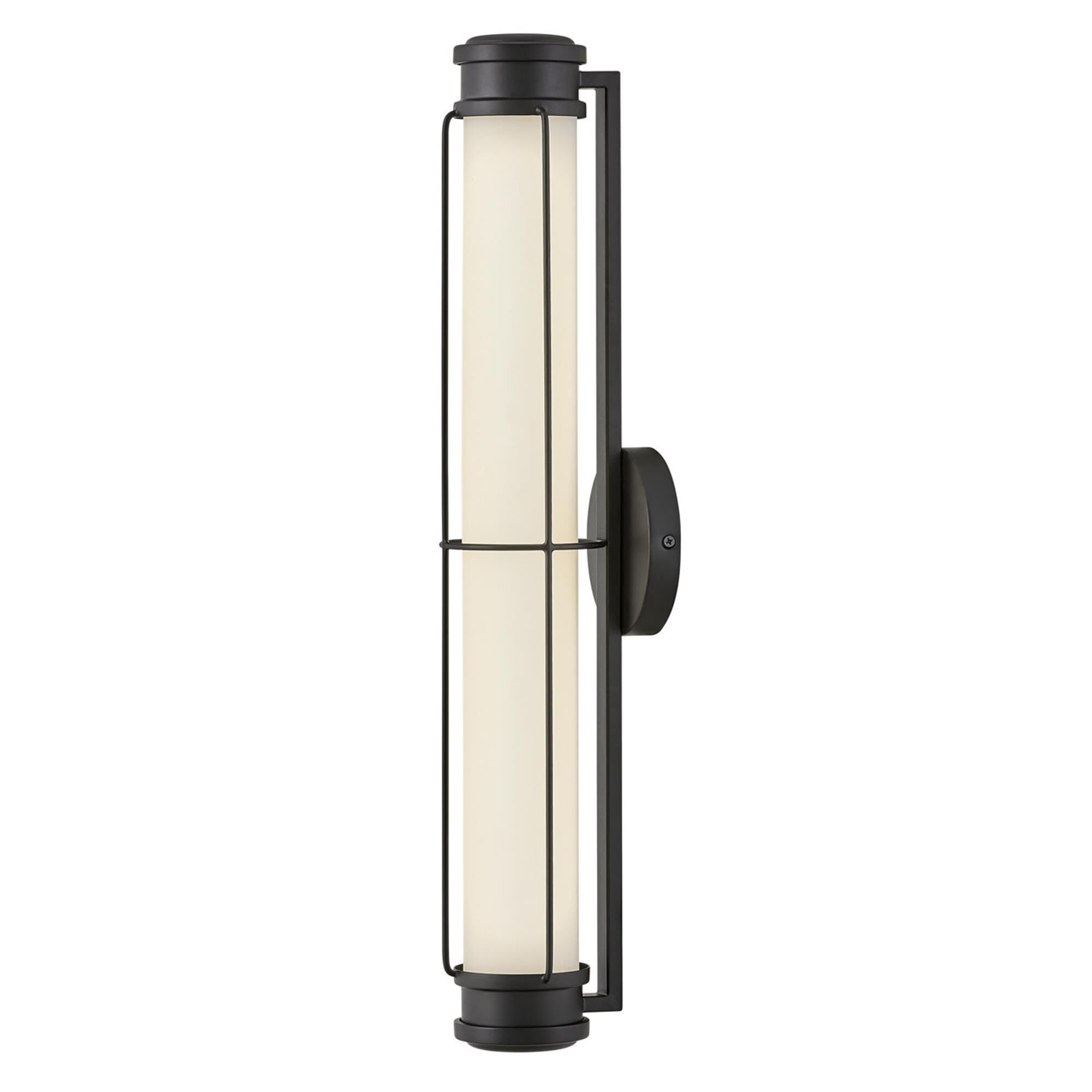 Shown in Black finish and Etched Opal glass
